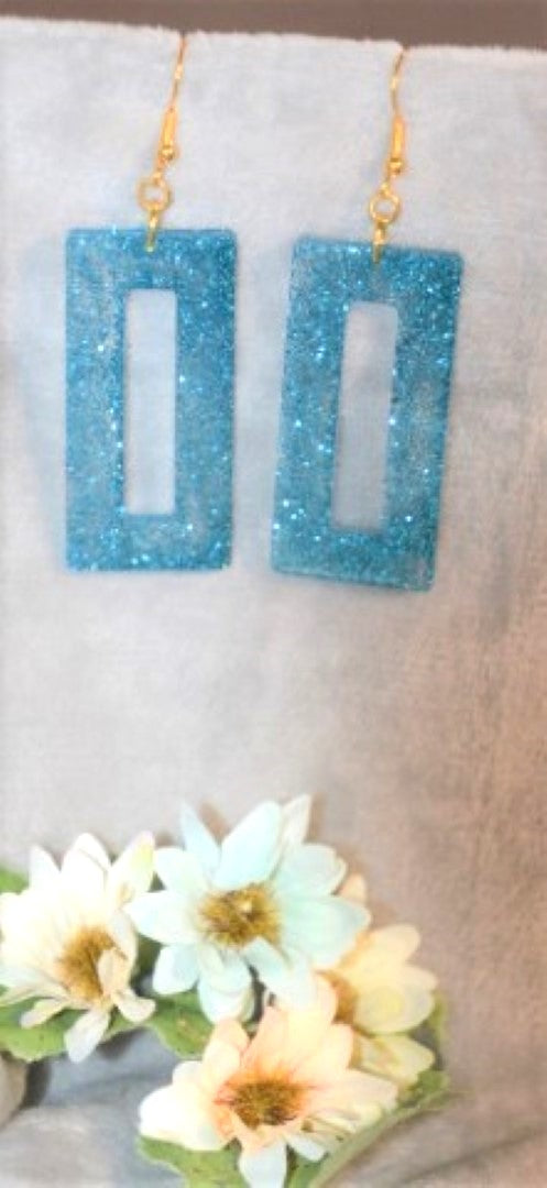 Big Blue Dangles Earrings