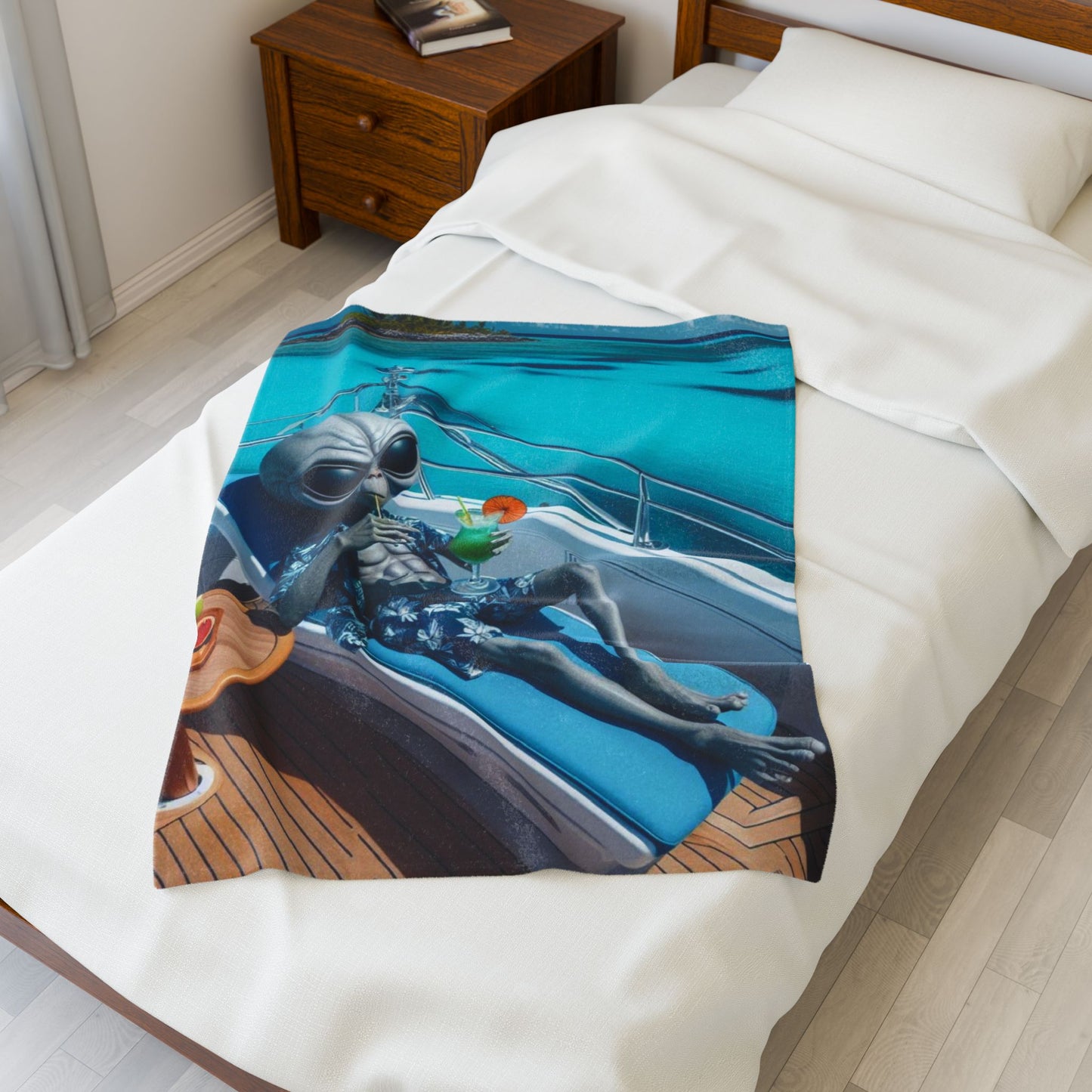 Billionaire Bob the Alien Velveteen Plush Blanket