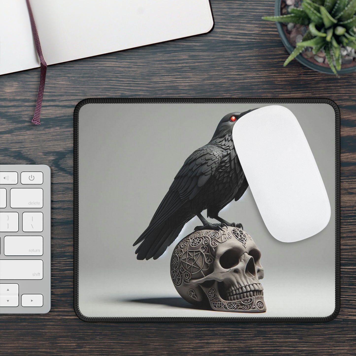 Raven & Skull Gaming Mouse Pad