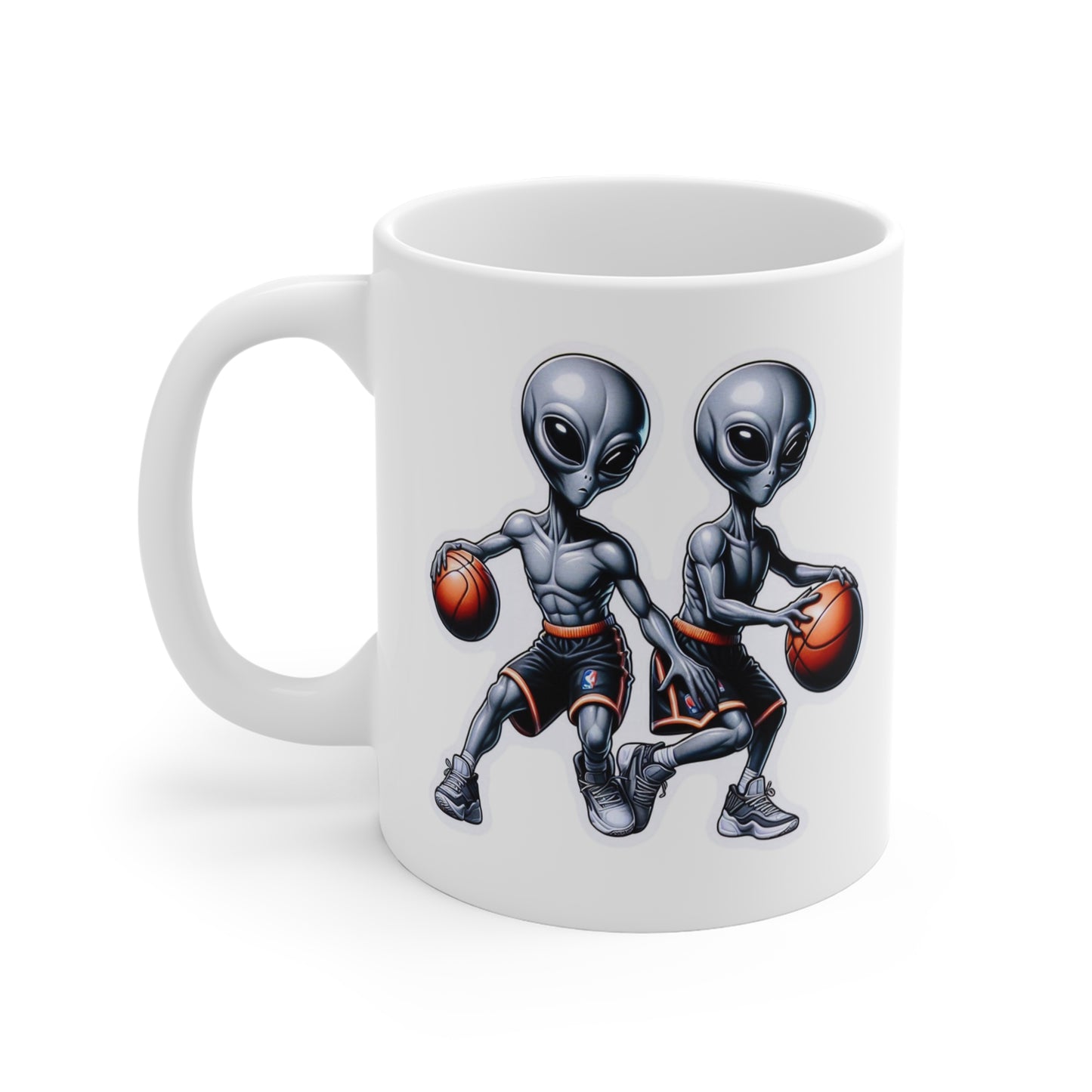 Alien Basketball Comic Coffee Mug