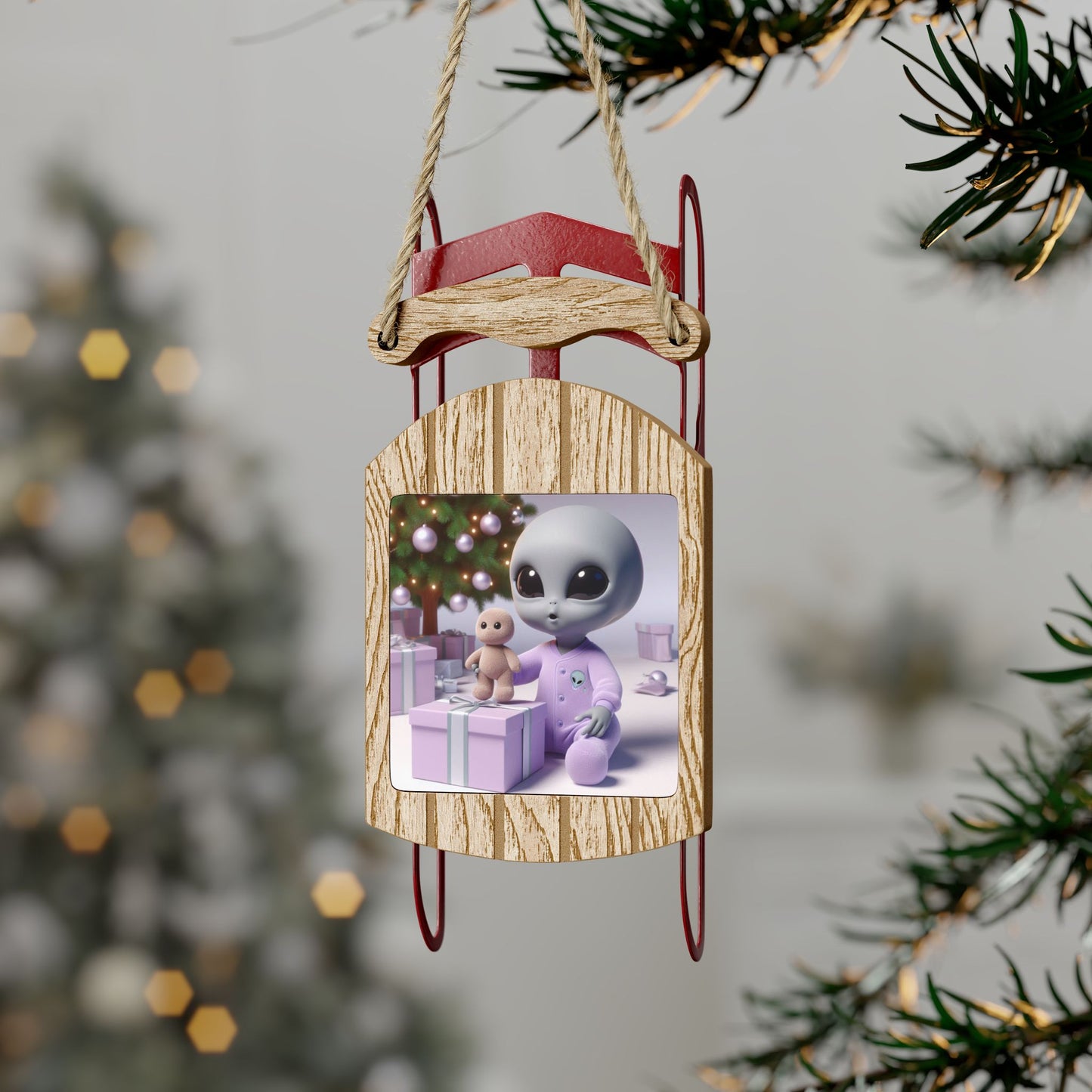 Alien Baby's First Christmas Ornament