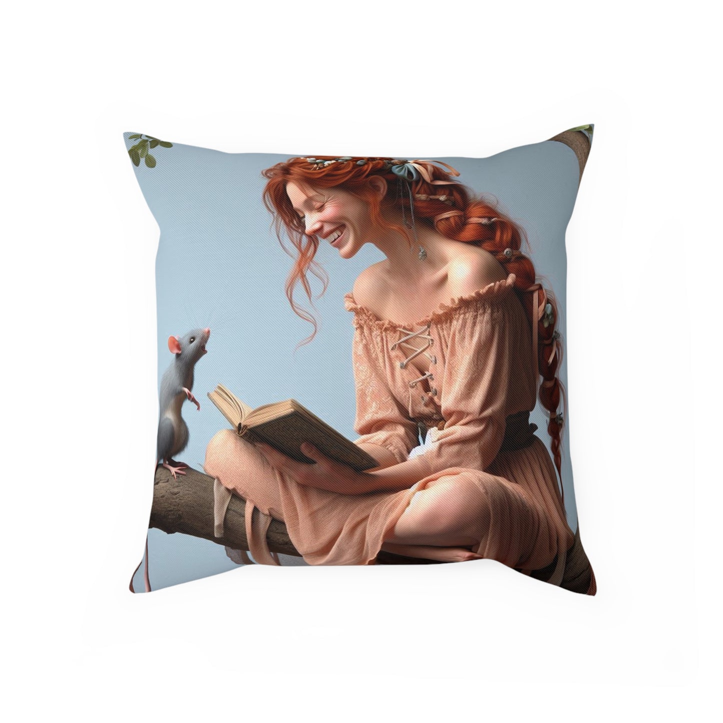 Fairy Reading Throw Pillow