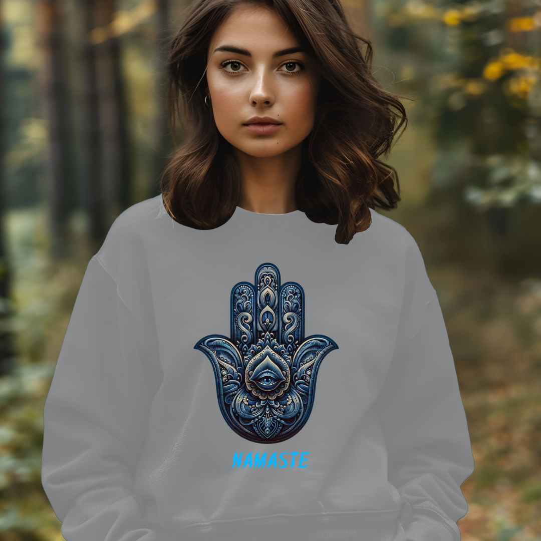 Namaste Hamsa Hand Crewneck Sweatshirt