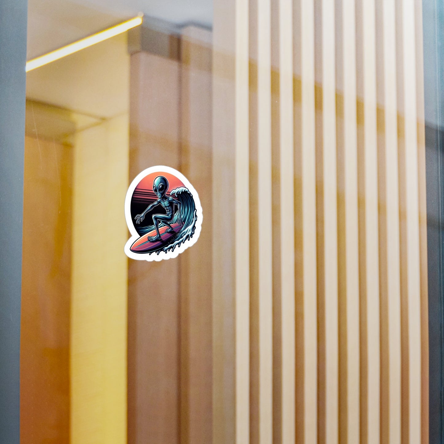 Surfing Aliens Vinyl Decals