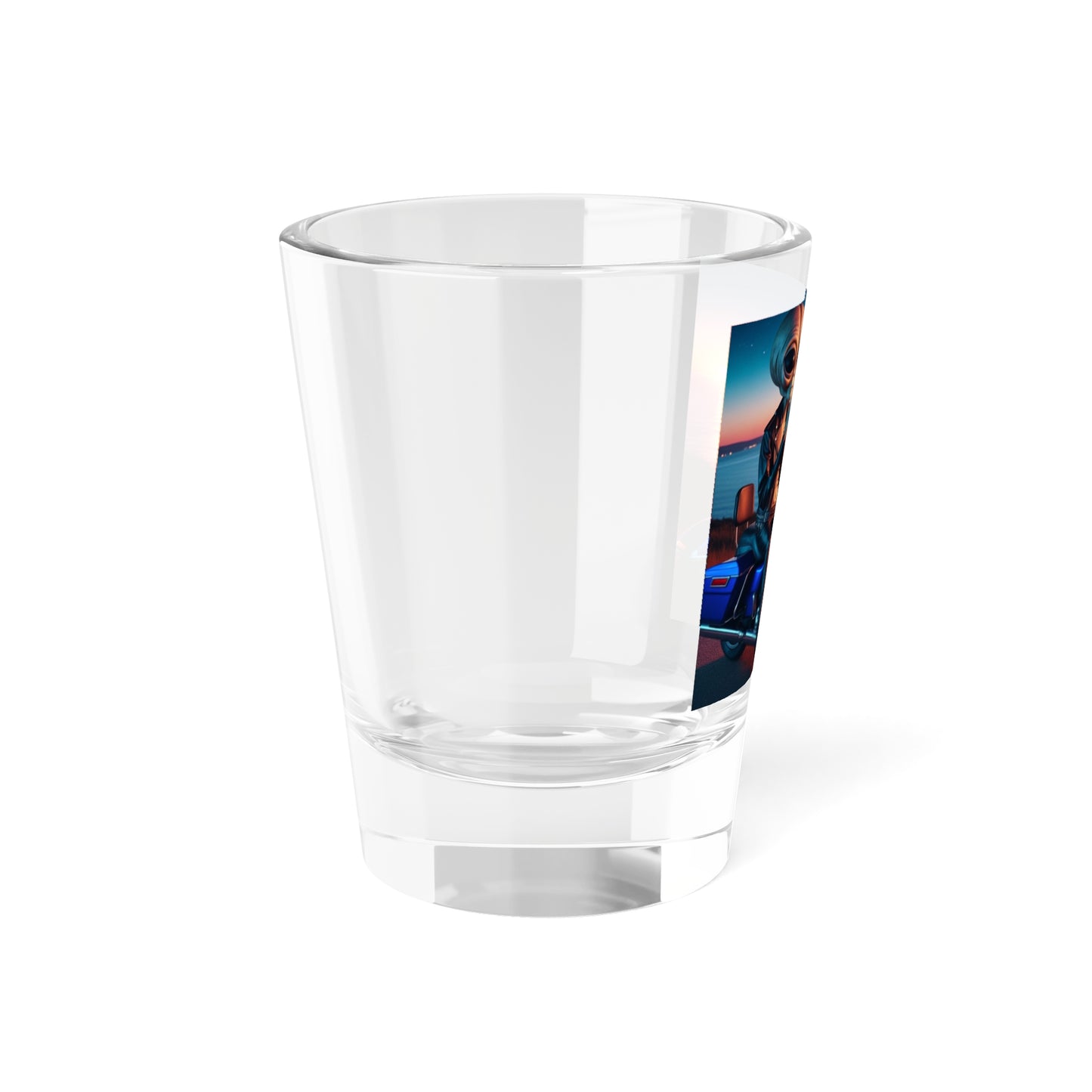 Bad Influence Alien Motorcycle Shot Glass