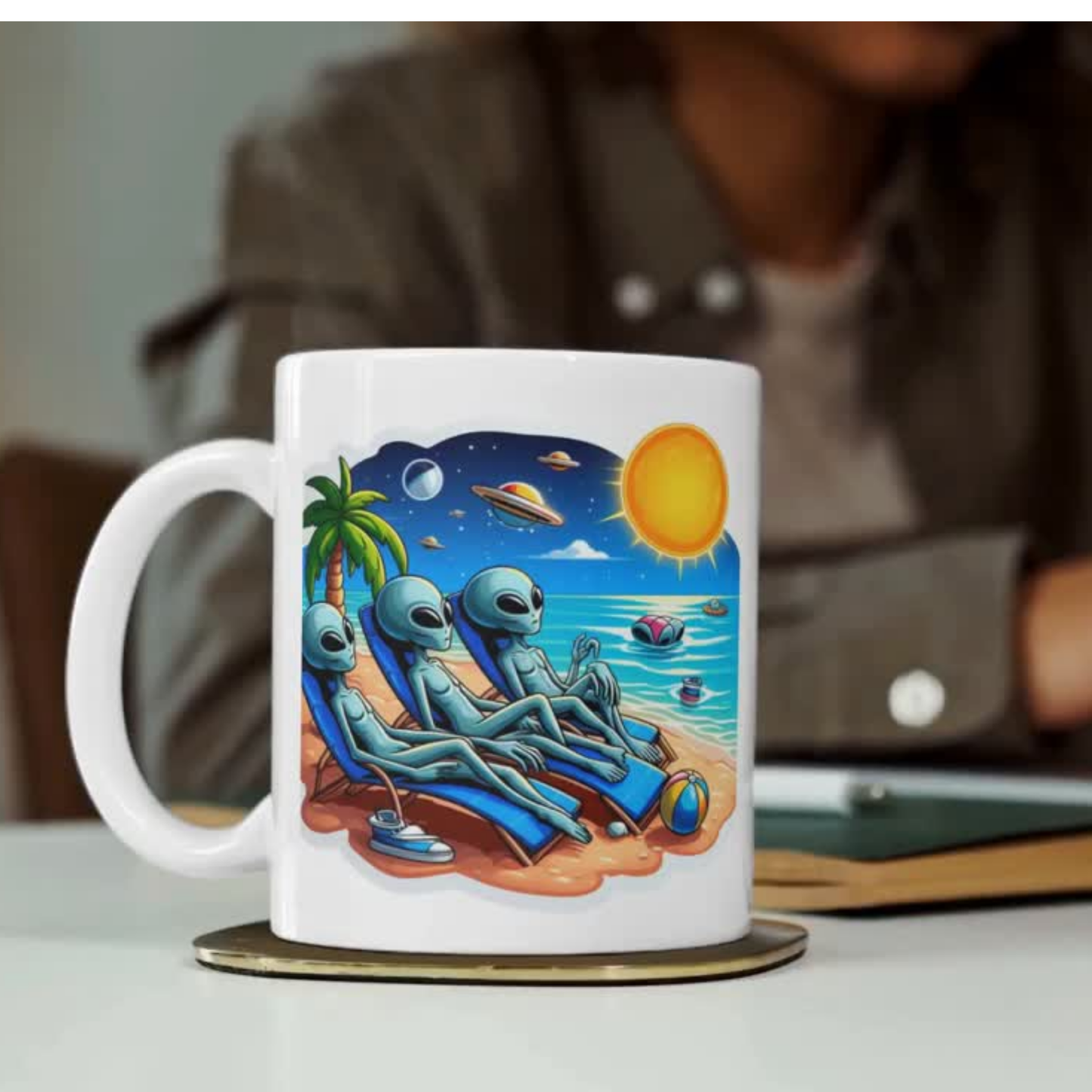 Alien Bois at the Beach Mug