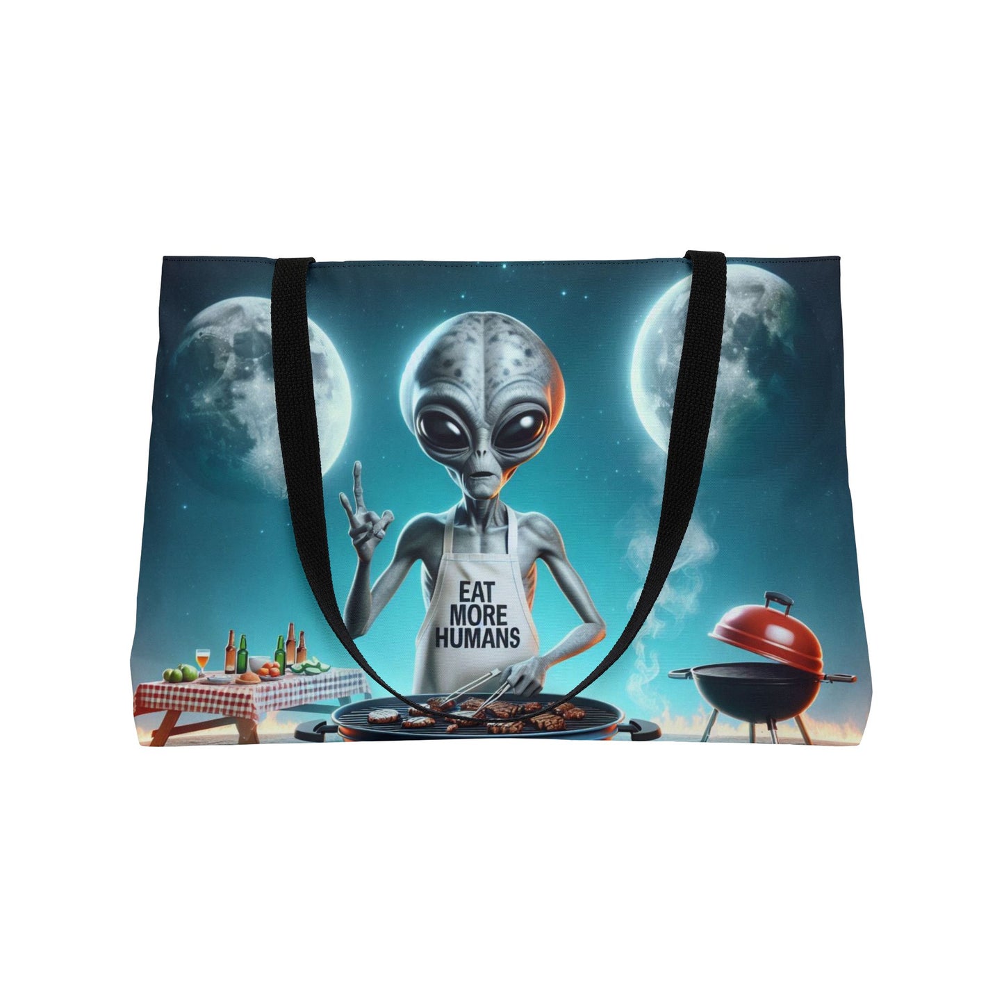 Alien BBQ Dad Weekender Tote