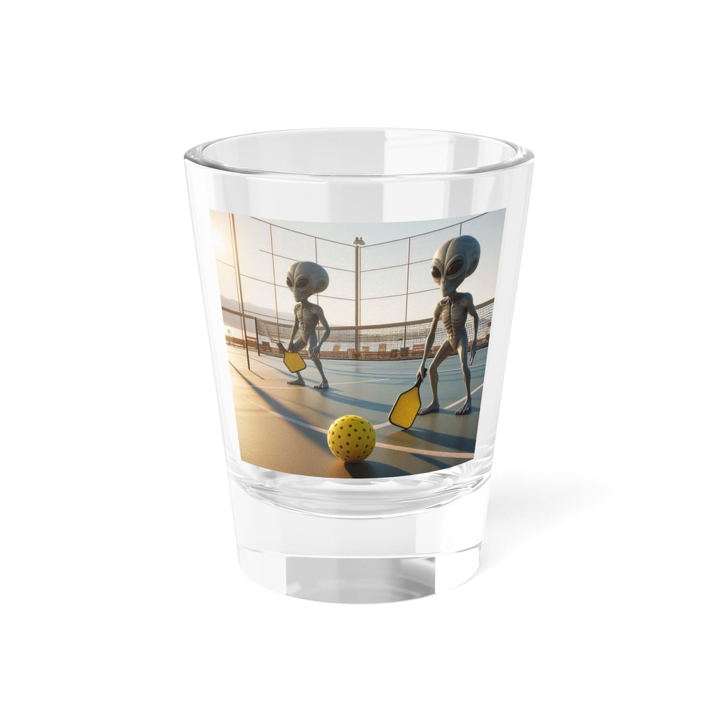 Pickleball Aliens Shot Glass