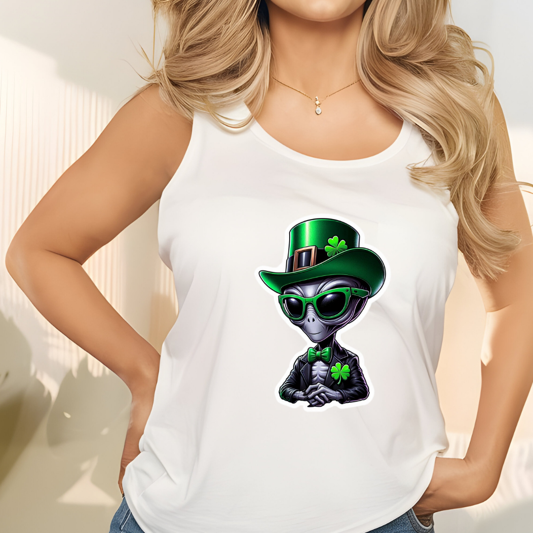 Irish Alien Ganster Racerback Tank
