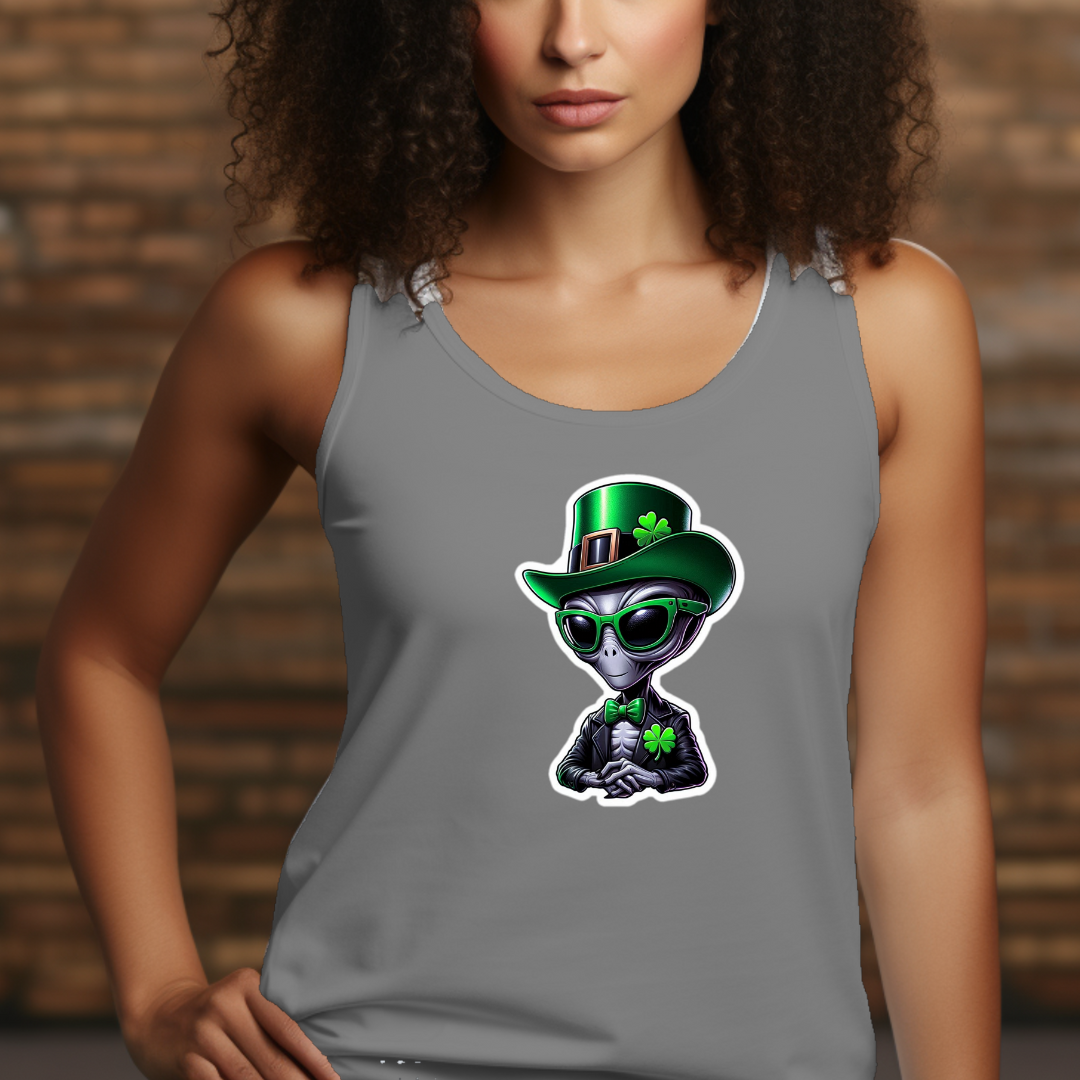 Irish Alien Ganster Racerback Tank
