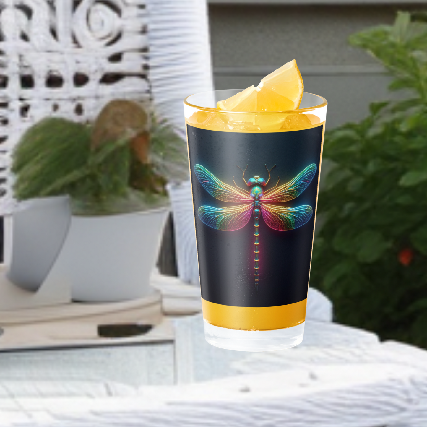 Radiant Dragonfly Pint Glass