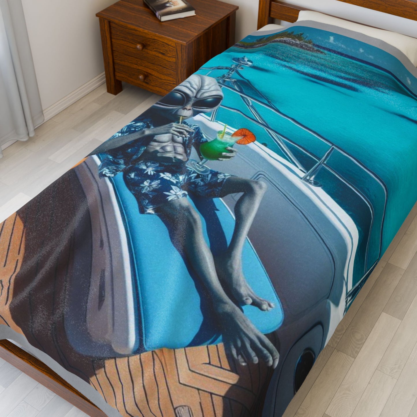 Billionaire Bob the Alien Velveteen Plush Blanket