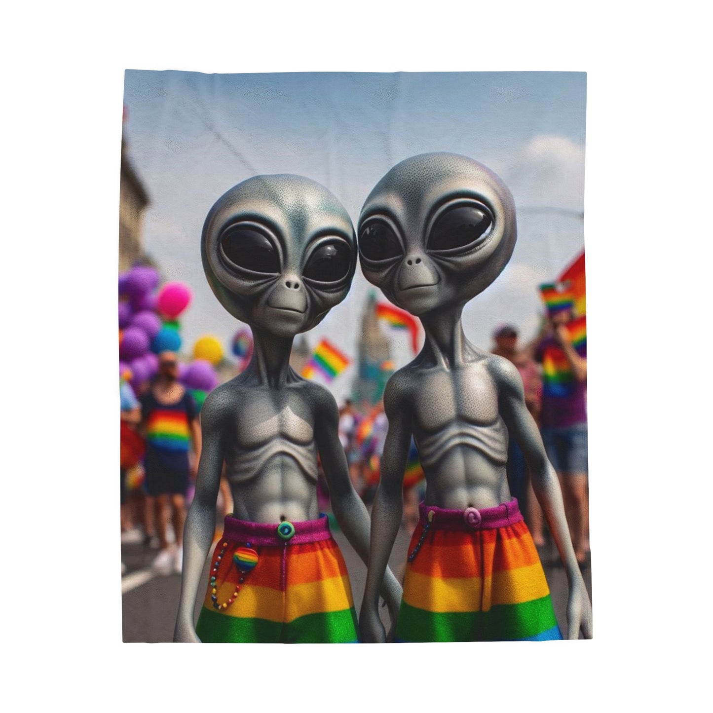 PRIDE 2024 Aliens - Limited Edition!! Velveteen Plush Blanket