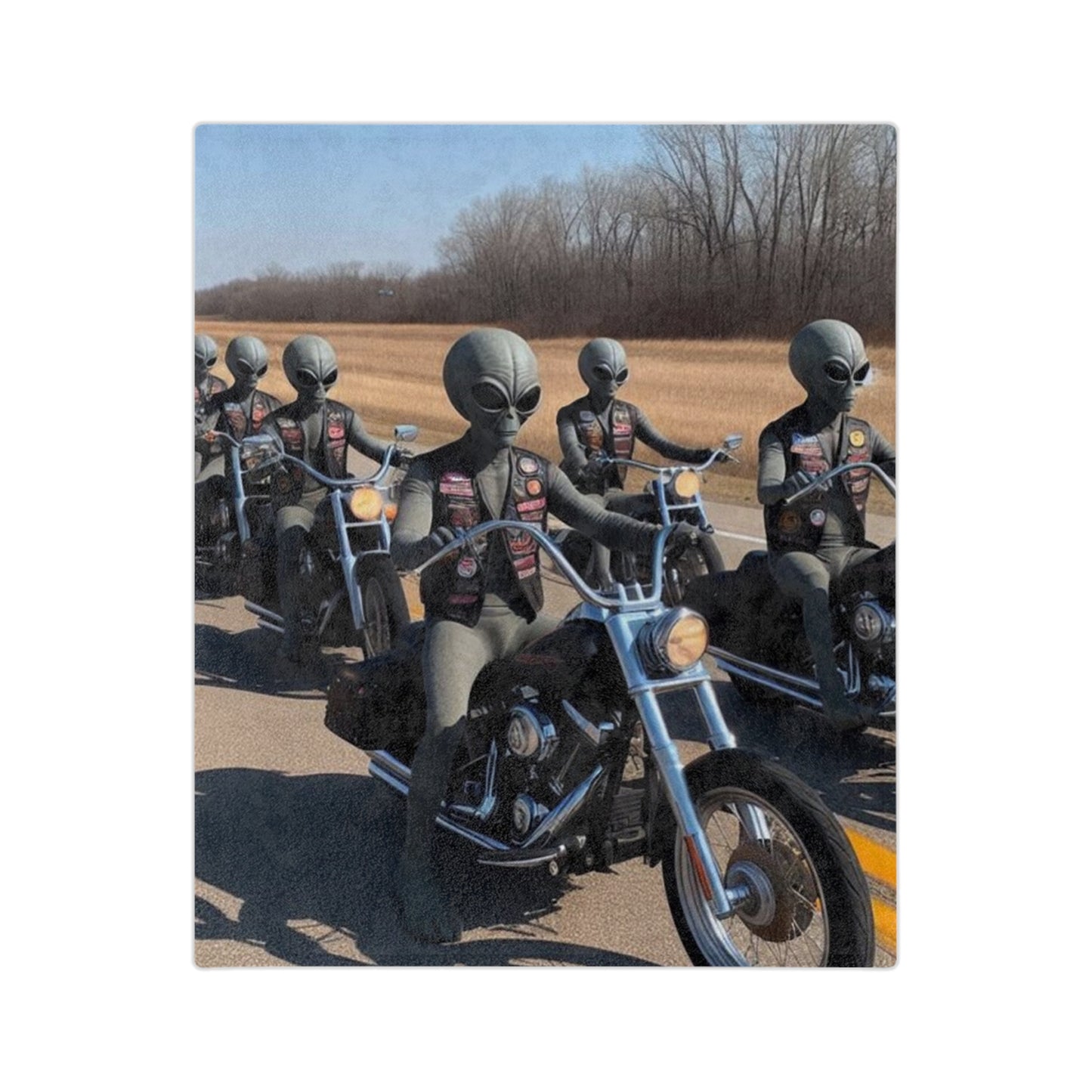 Alien Biker Club Microfiber Blanket