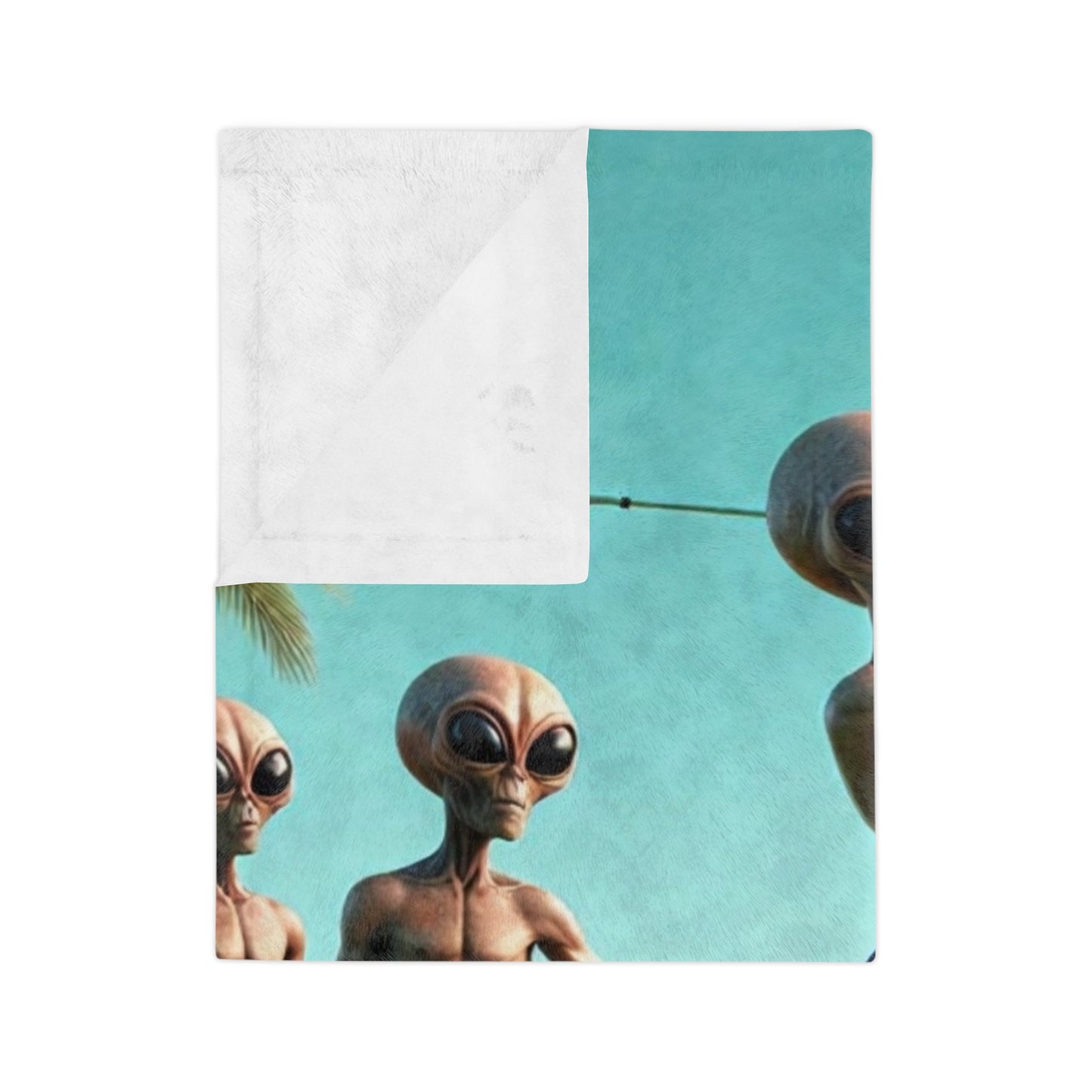 Aliens Golfing Velveteen Microfiber Blanket