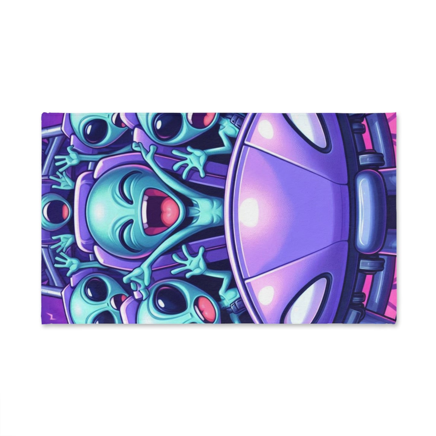 Rollercoasters and Aliens Hand Towel