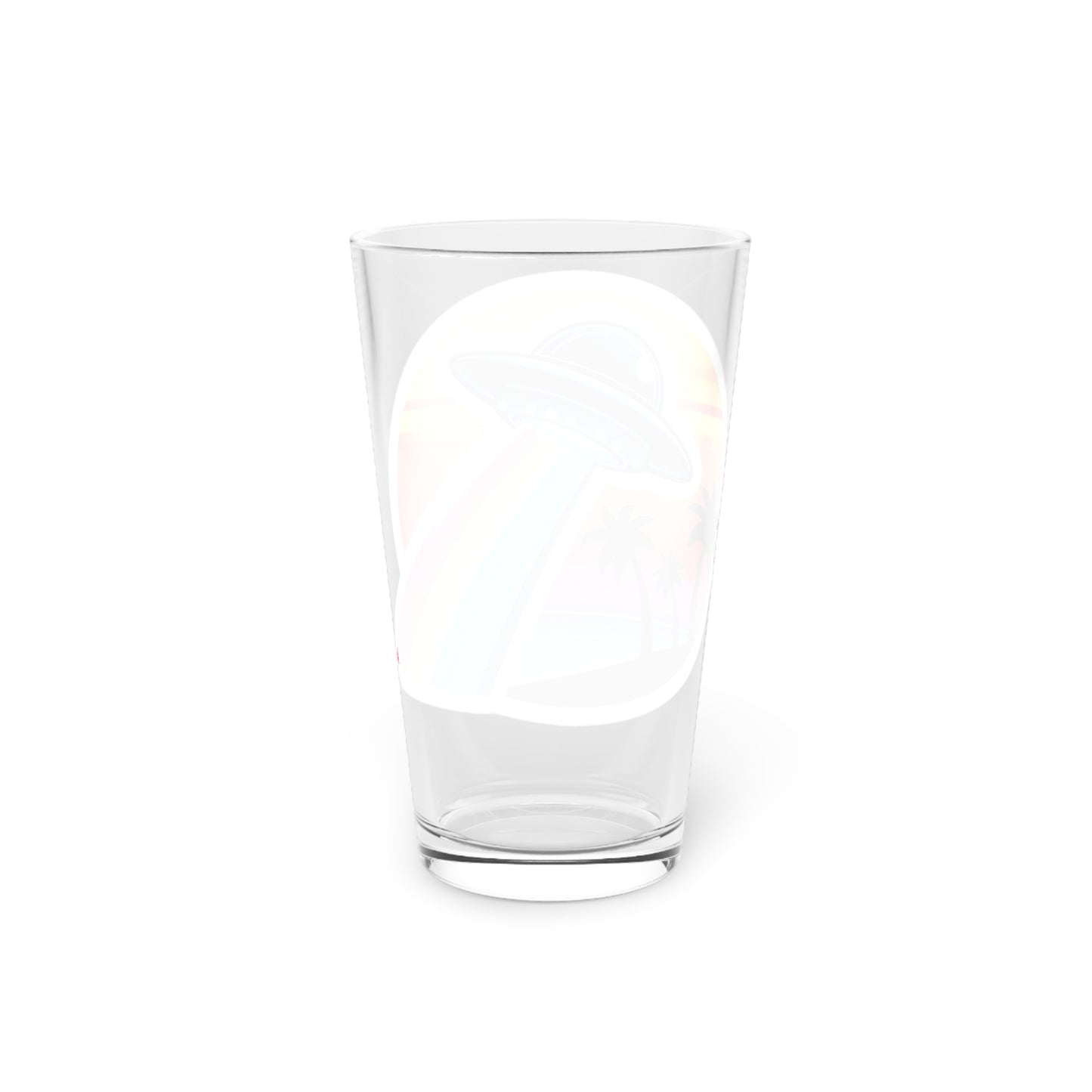 Retro Aliens in Paradise Pint Glass, 16oz