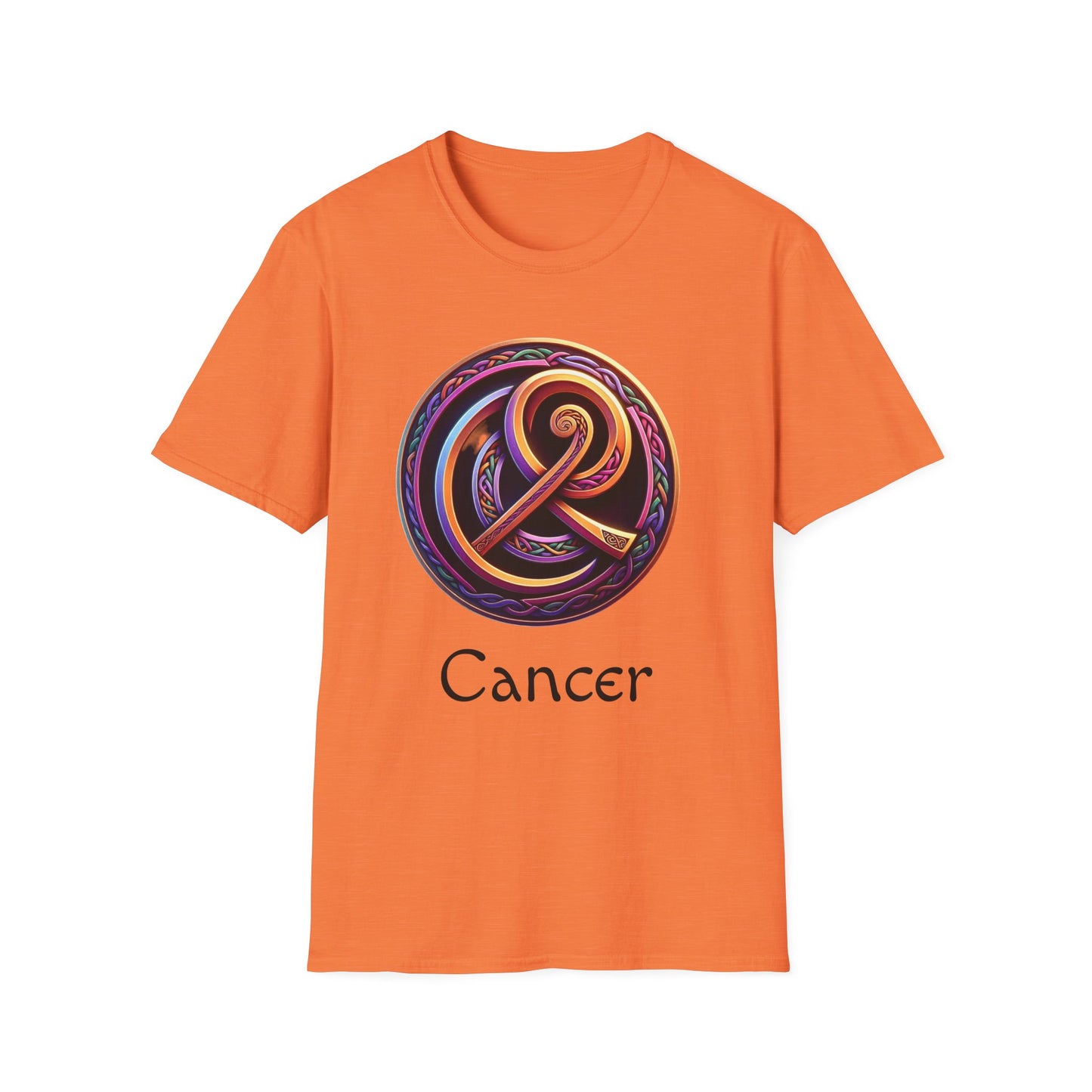 Celtic Design Astrological Symbol Unisex Soft style T-Shirt-Cancer