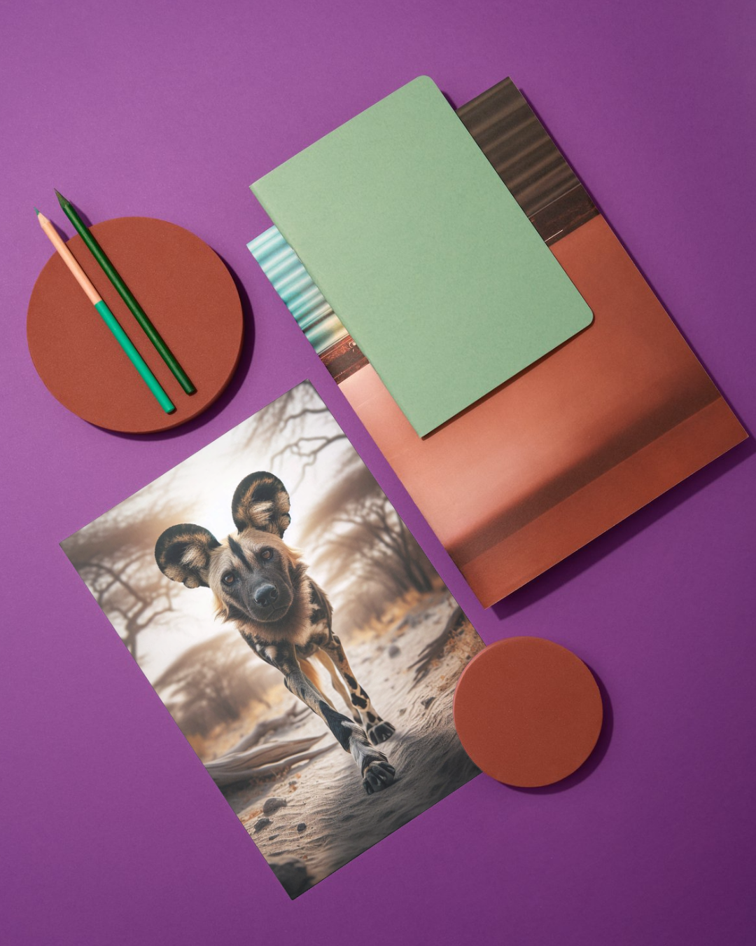 Spiral Notebook - Intense African Wild Dog (ruled)