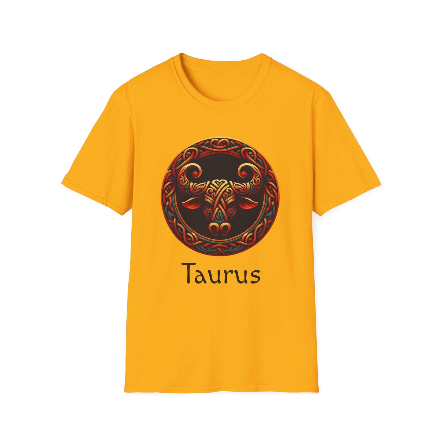 Celtic Design Astrological Symbol Unisex Soft style T-Shirt-Taurus