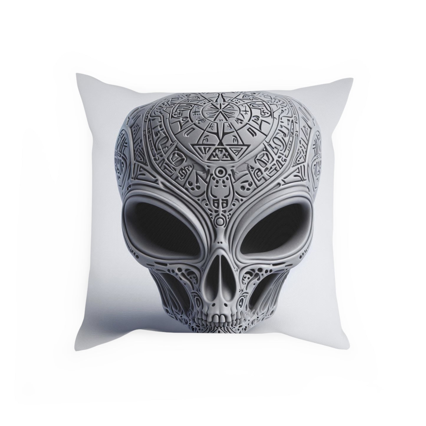 Arcane Alien Skull Pillow