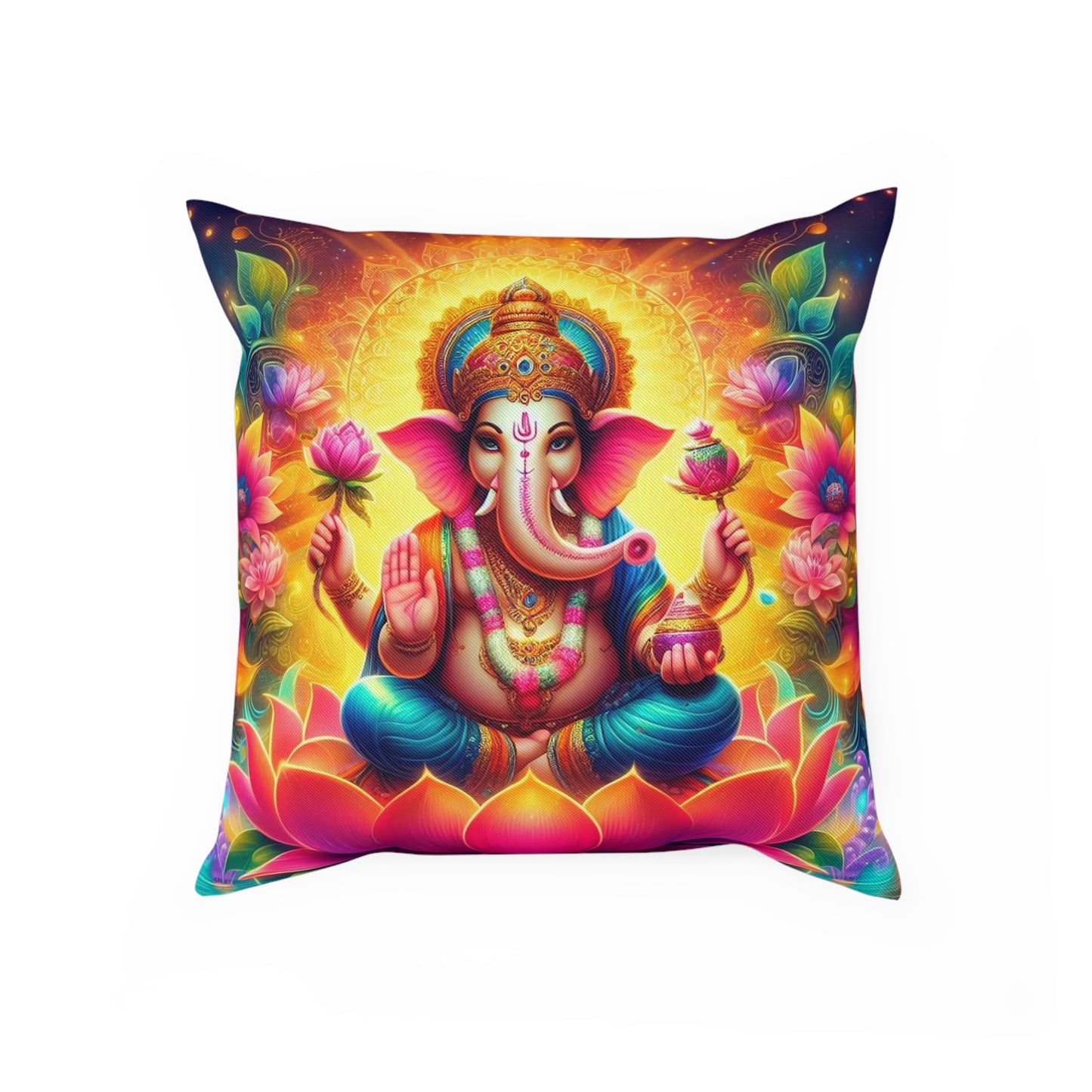 Hindu God Ganesh Throw Pillow