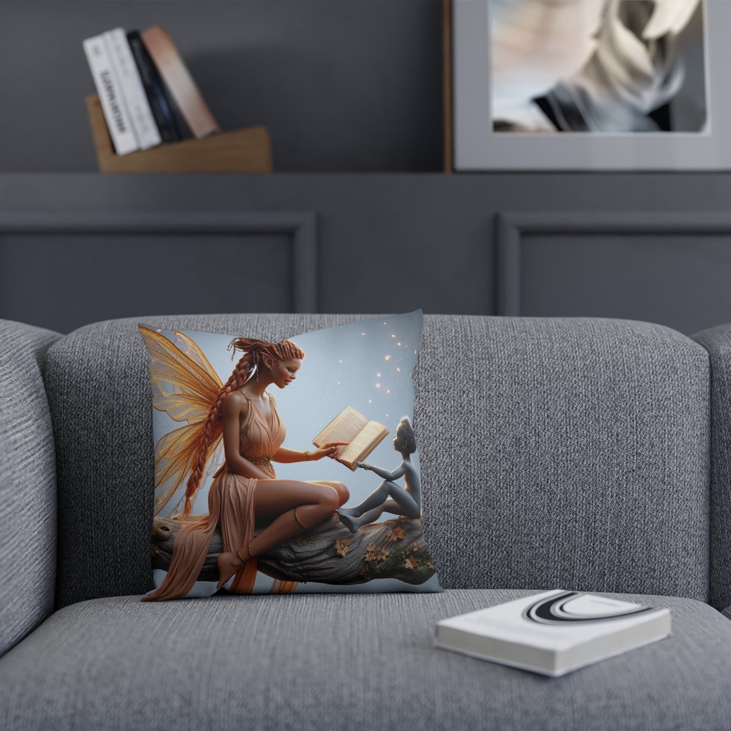 Fairy Reading Throw Pillow