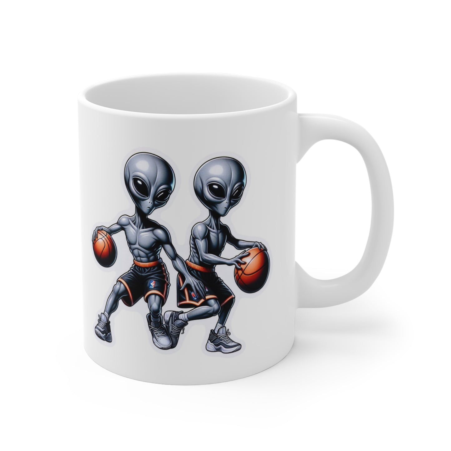 Alien Basketball Comic Coffee Mug