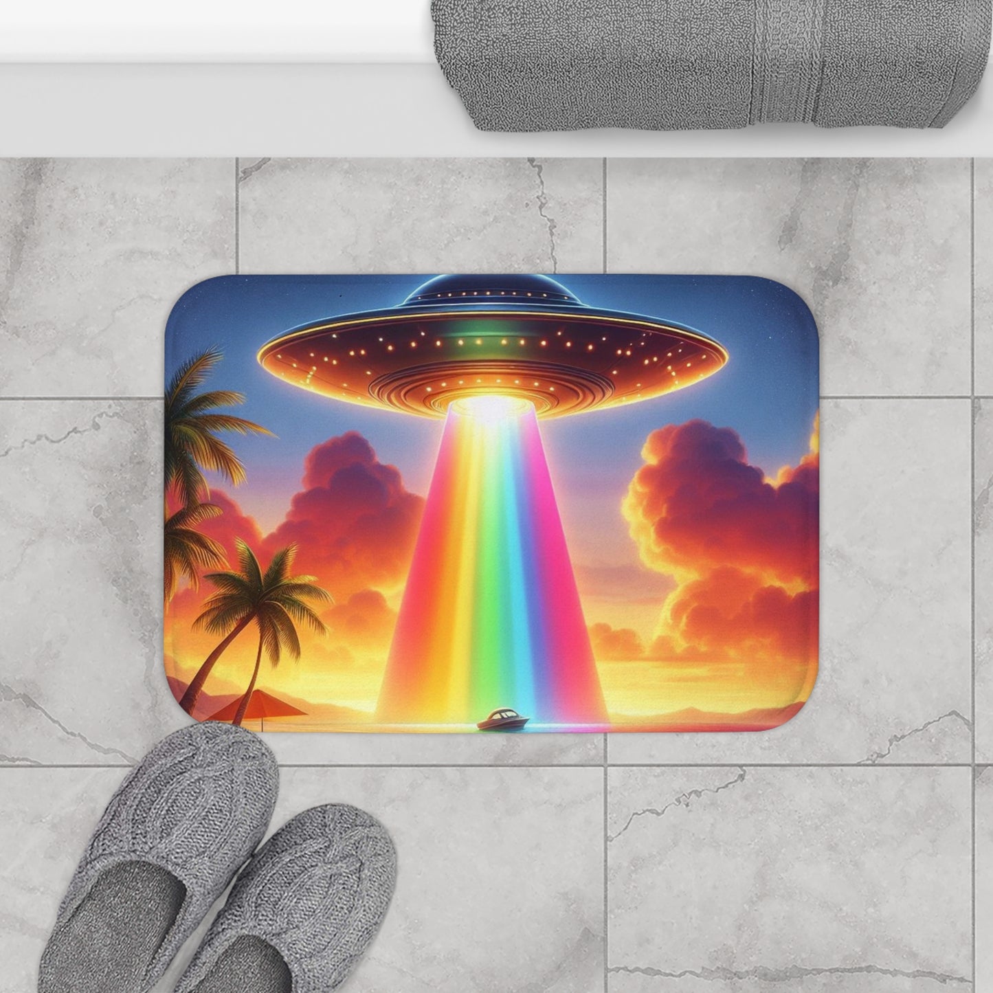 Aliens in Paradise Bath Mat
