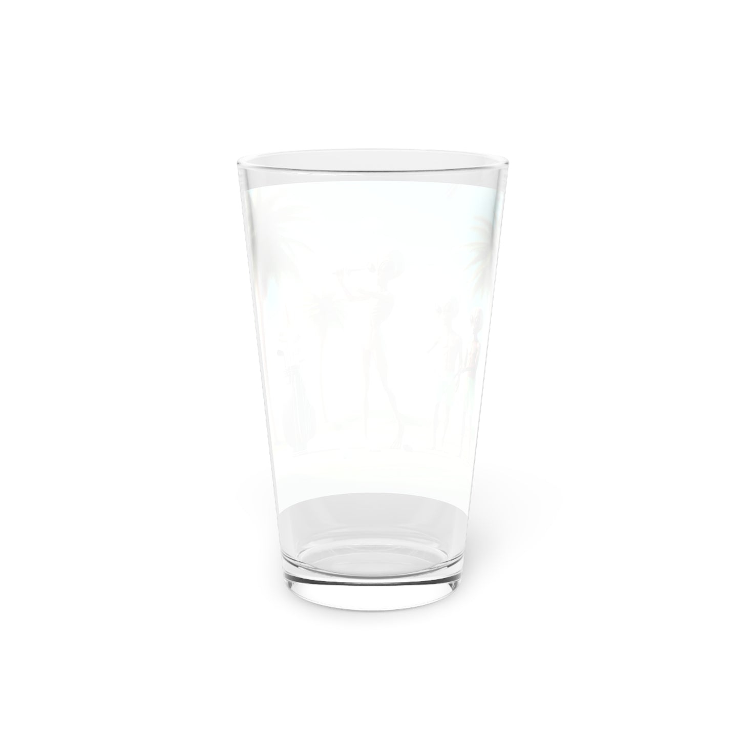 Aliens Golfing Pint Glass
