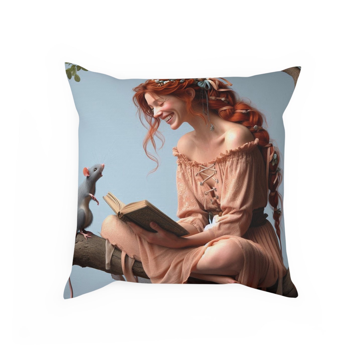 Fairy Reading Throw Pillow