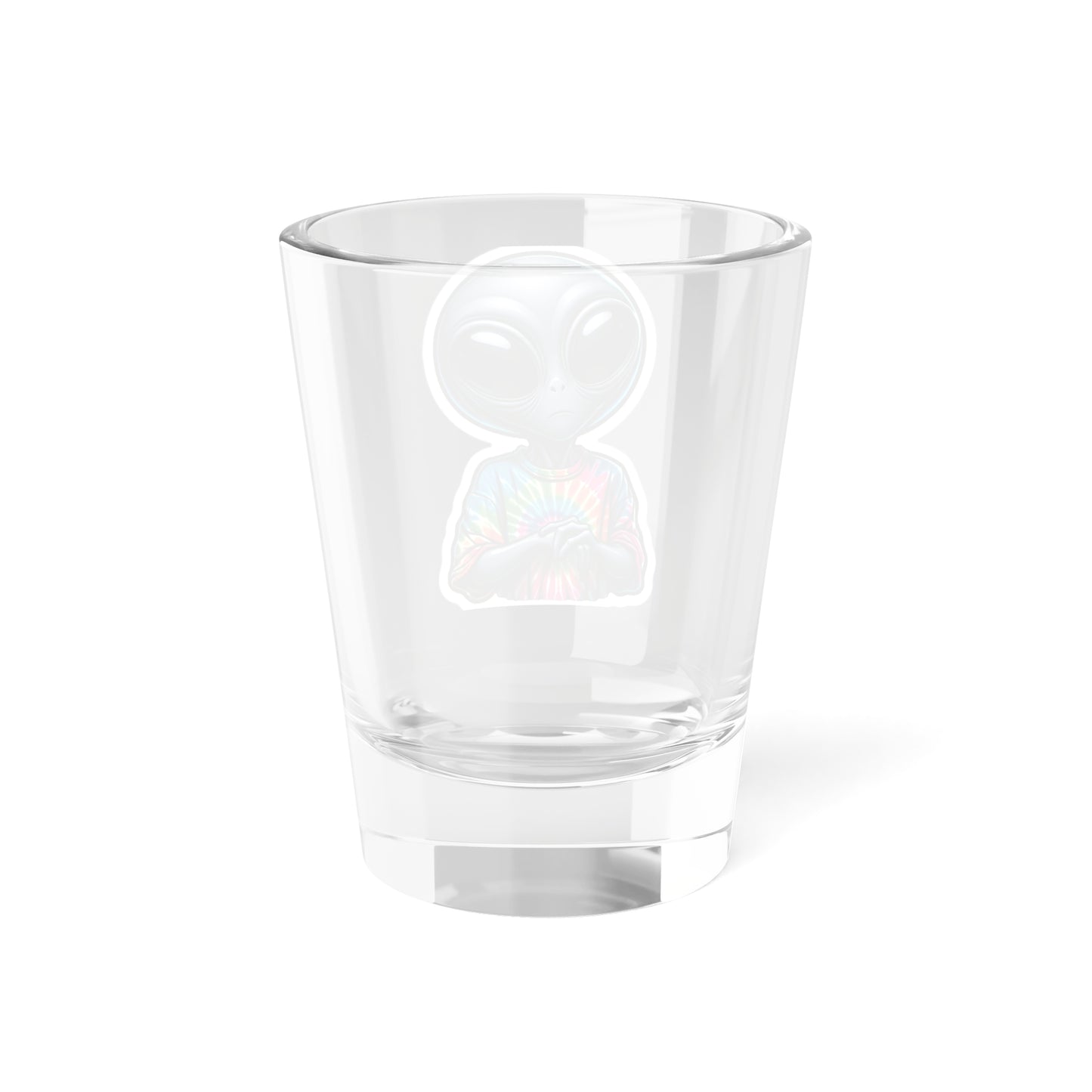 Paranoid Tie- Dye Alien Shot Glass