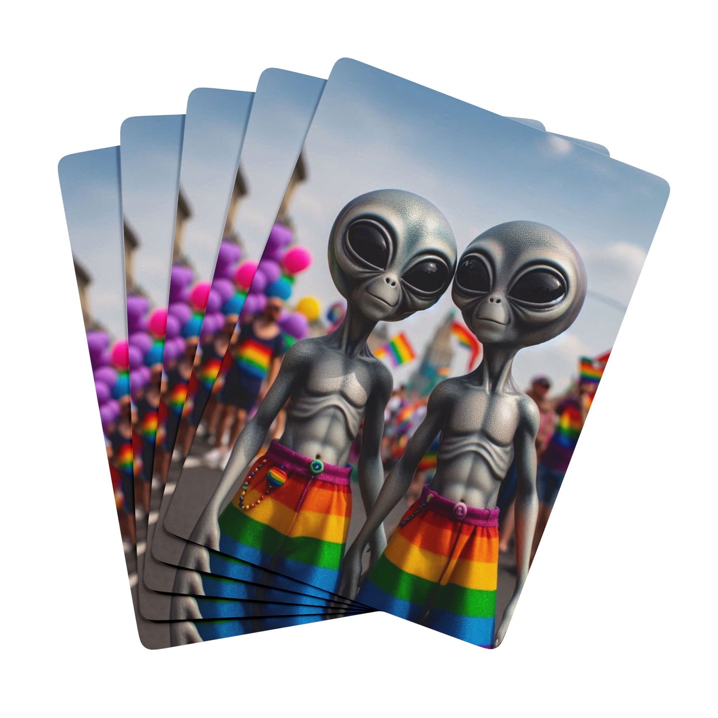 Pride Aliens Playing Cards