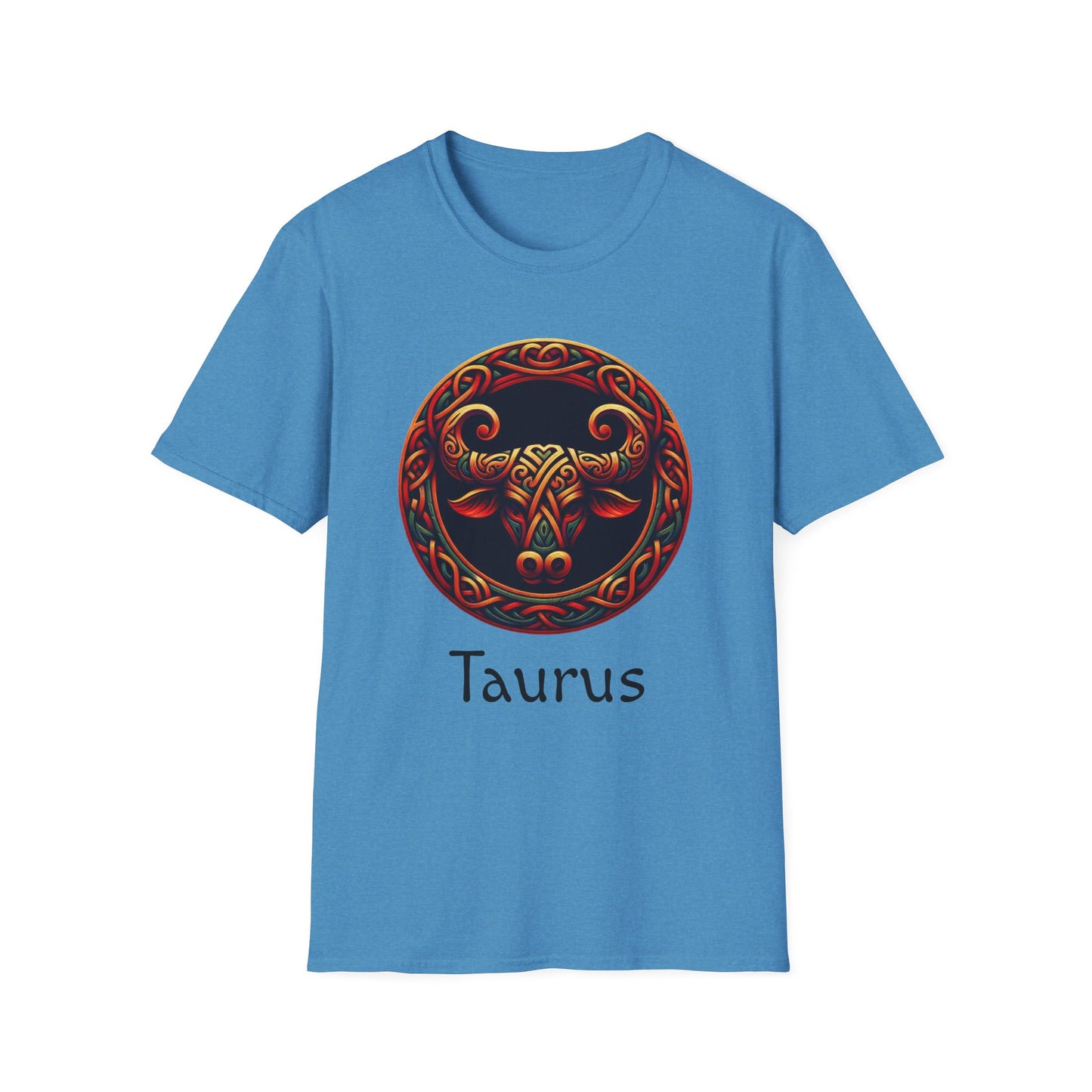 Celtic Design Astrological Symbol Unisex Soft style T-Shirt-Taurus