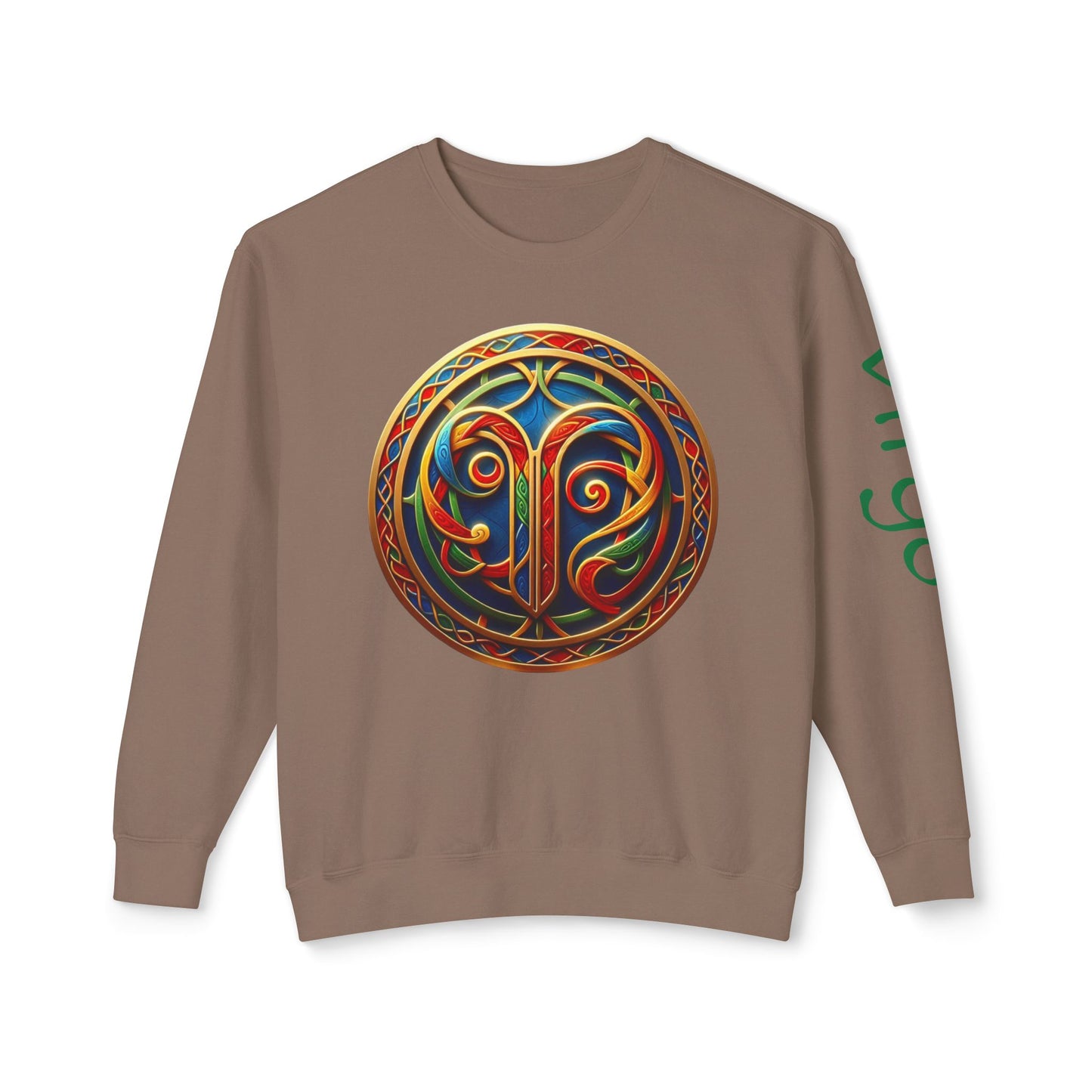 Crewneck Sweatshirt with Celtic Astrological Symbols-Virgo