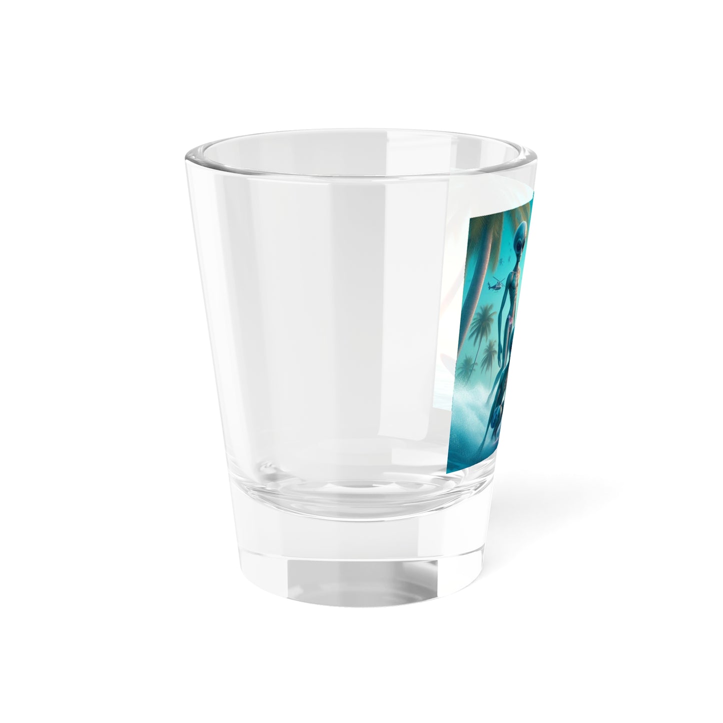 Surfing Aliens Shot Glass
