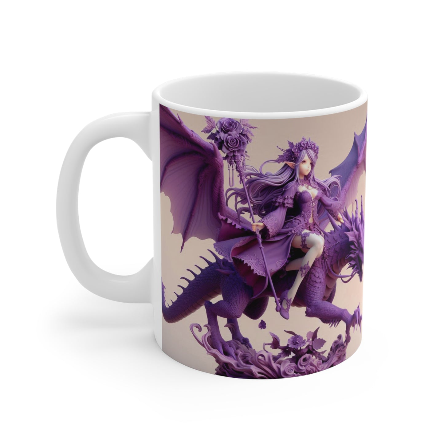 Purple Fairy & Dragon mug