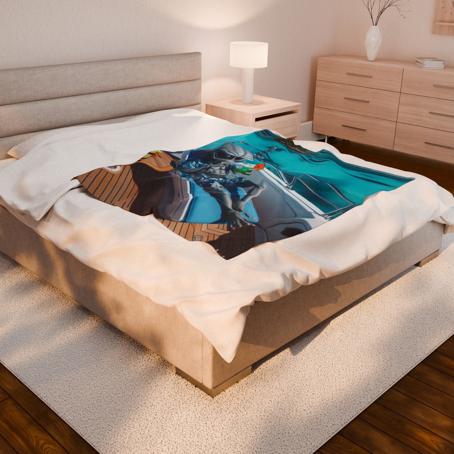 Billionaire Bob the Alien Velveteen Plush Blanket