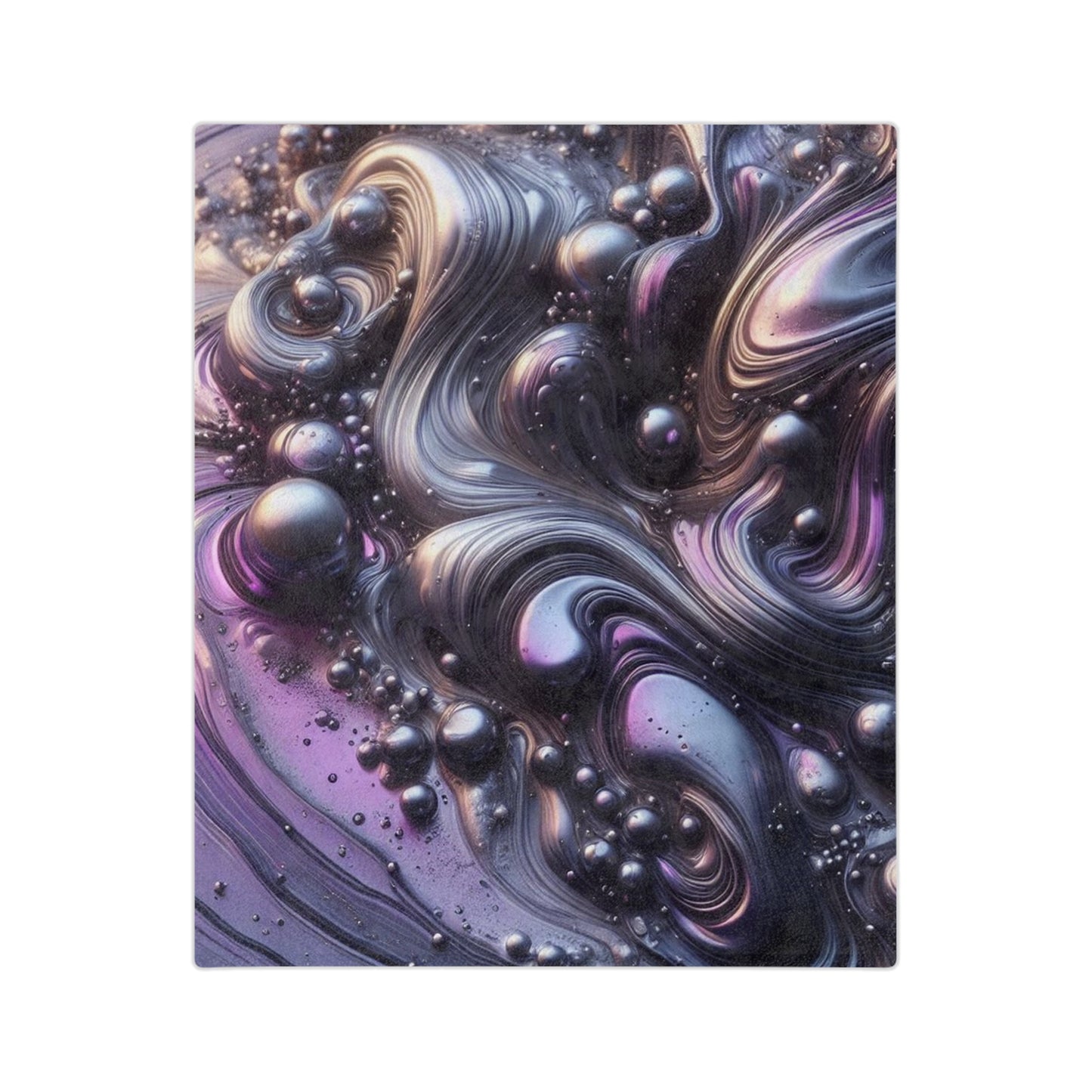 Molten Purple Velveteen Microfiber Blanket