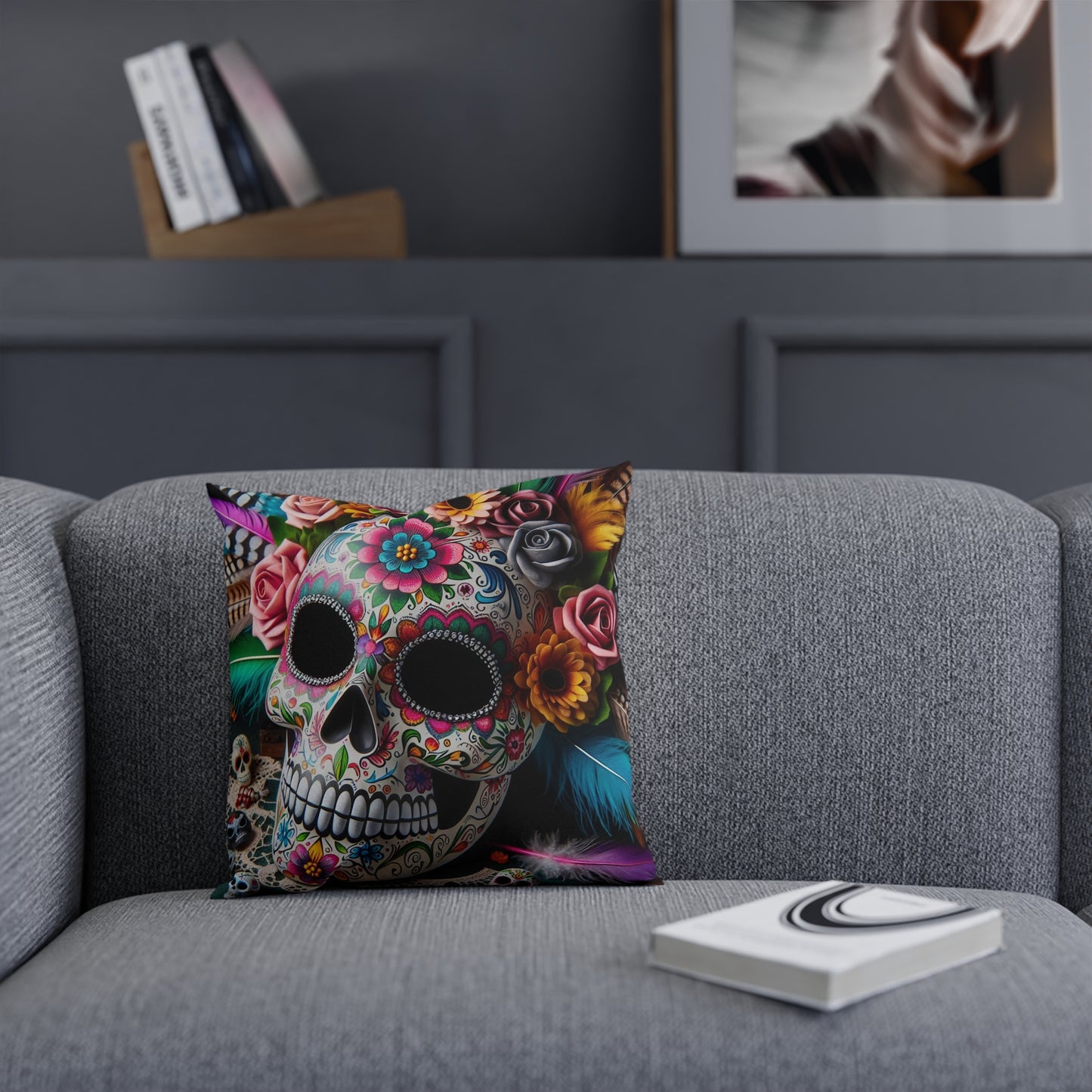 Sugar Skull Throw Pillow