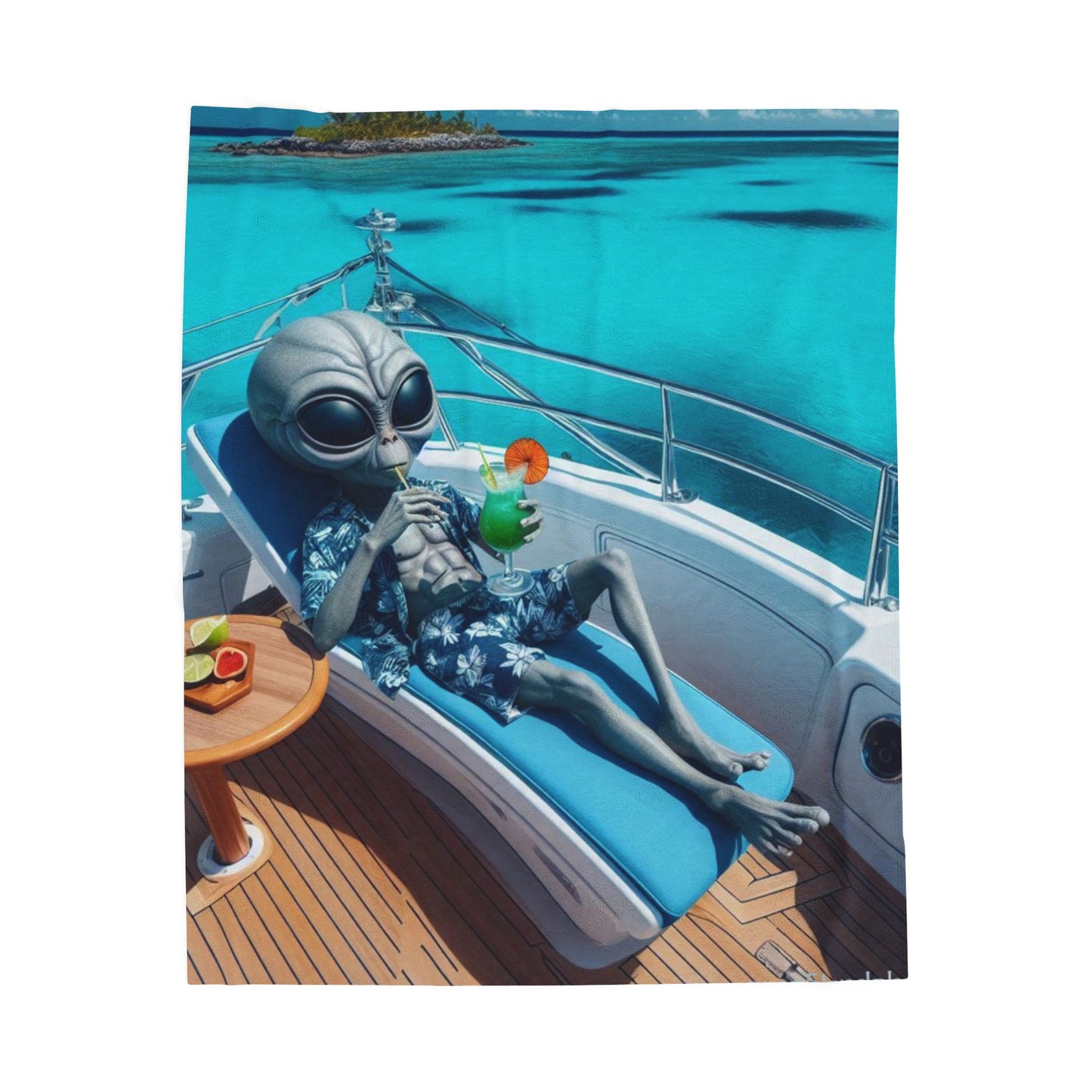 Billionaire Bob the Alien Velveteen Plush Blanket