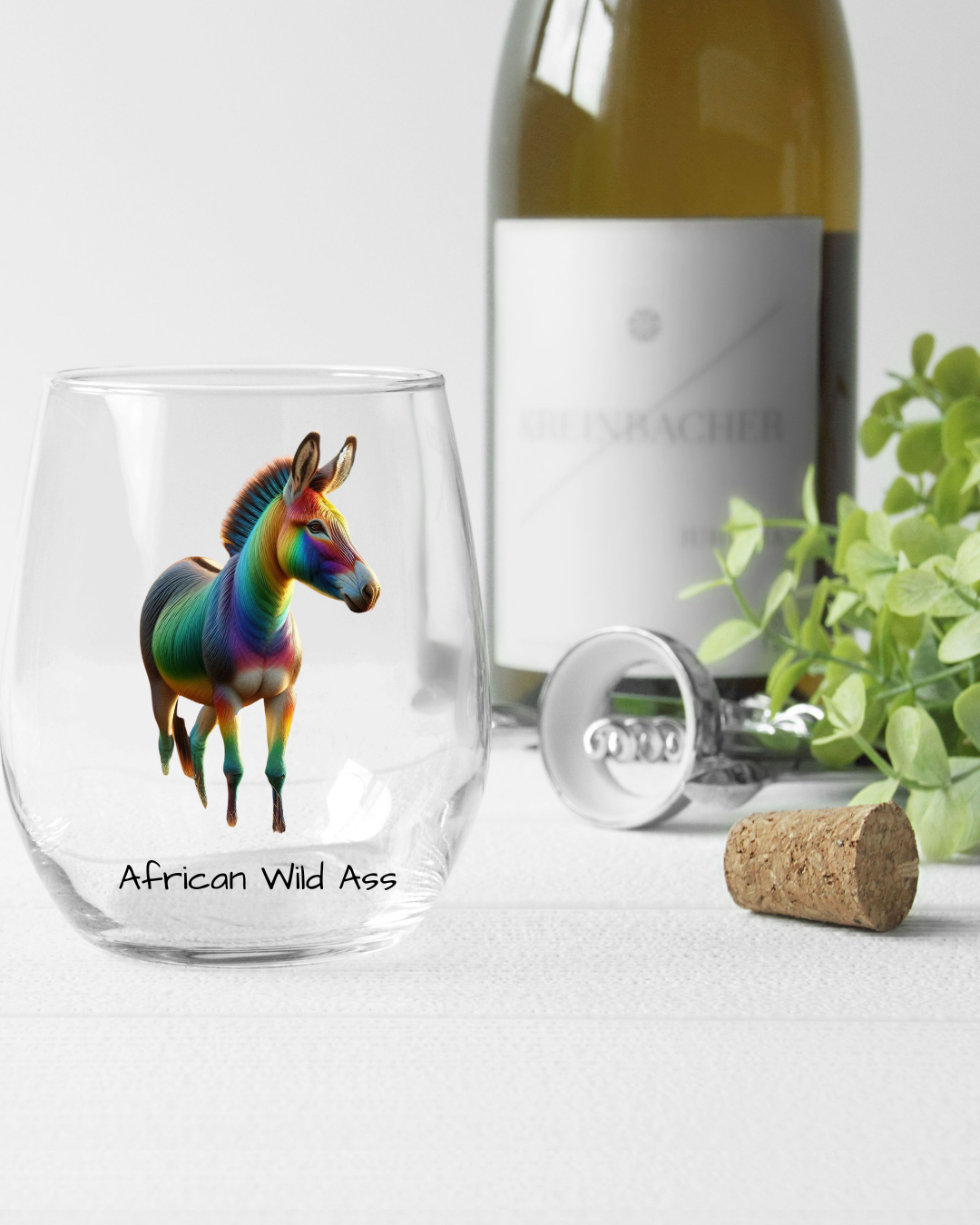 Rainbow African Wild A** Whiskey Glass