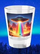 Aliens in Paradise Shot Glass