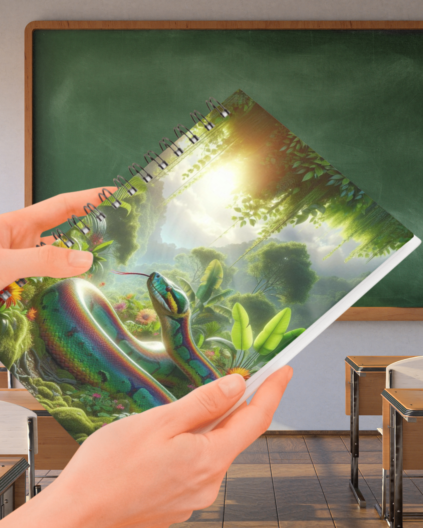 Spiral Notebook - Rainbow Anaconda (ruled)