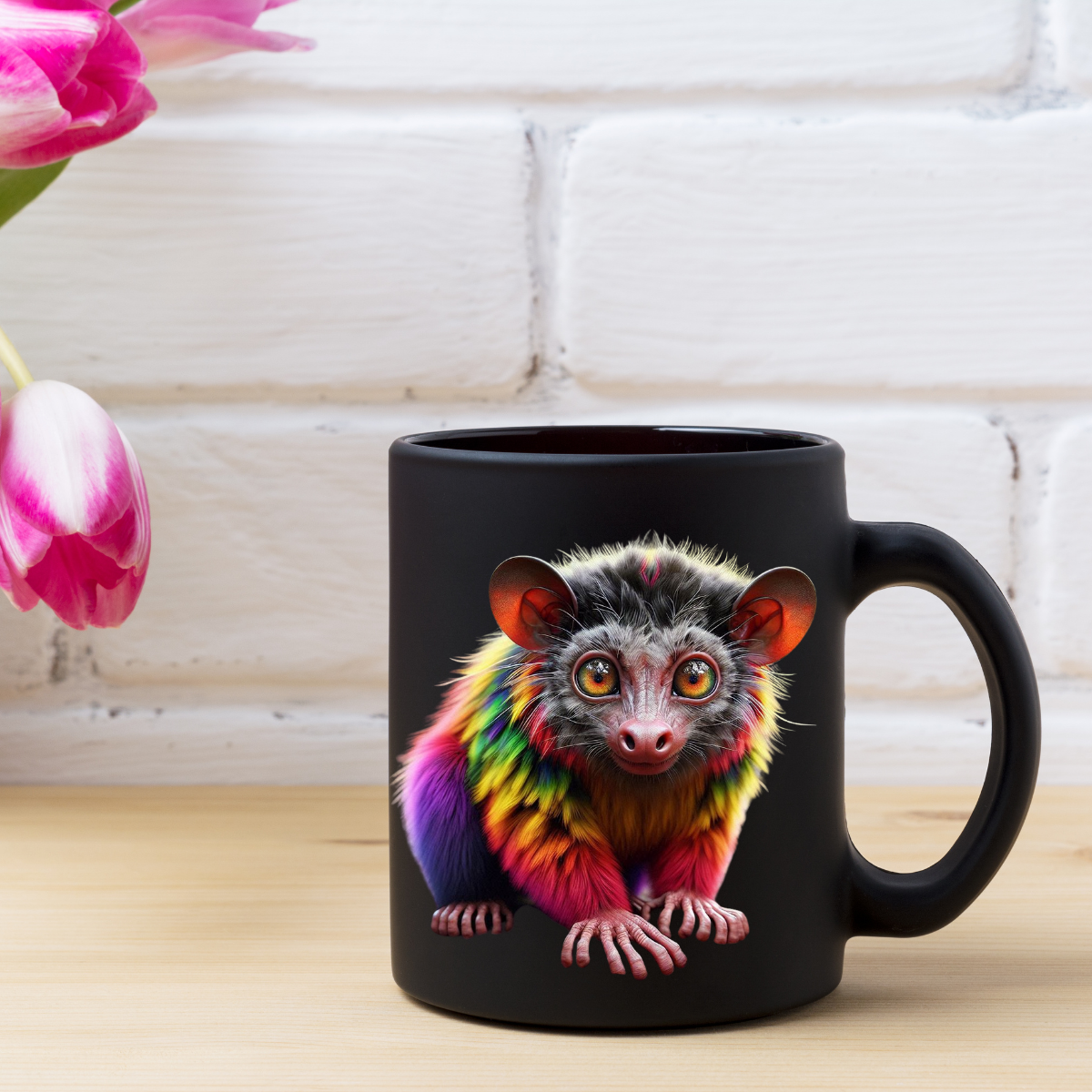 Coffee Mug - Rare Rainbow Aye-Aye Funny