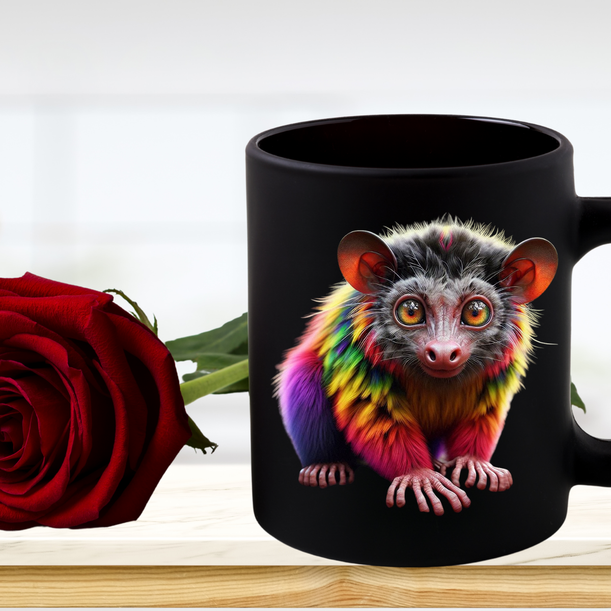 Coffee Mug - Rare Rainbow Aye-Aye Funny