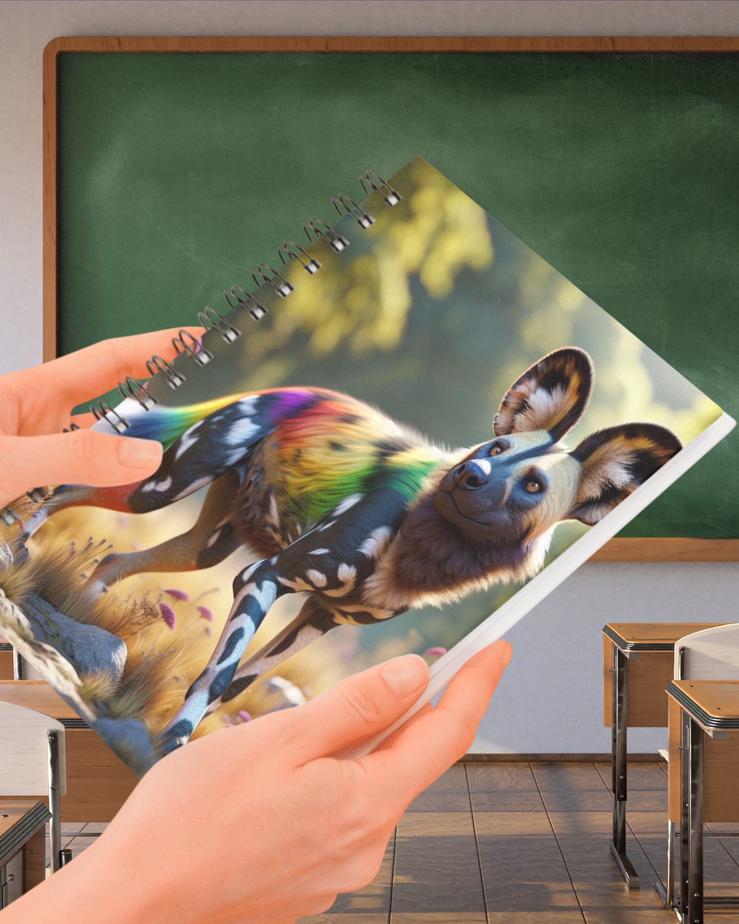 Spiral Notebook - African Wild Dog Ruled Line