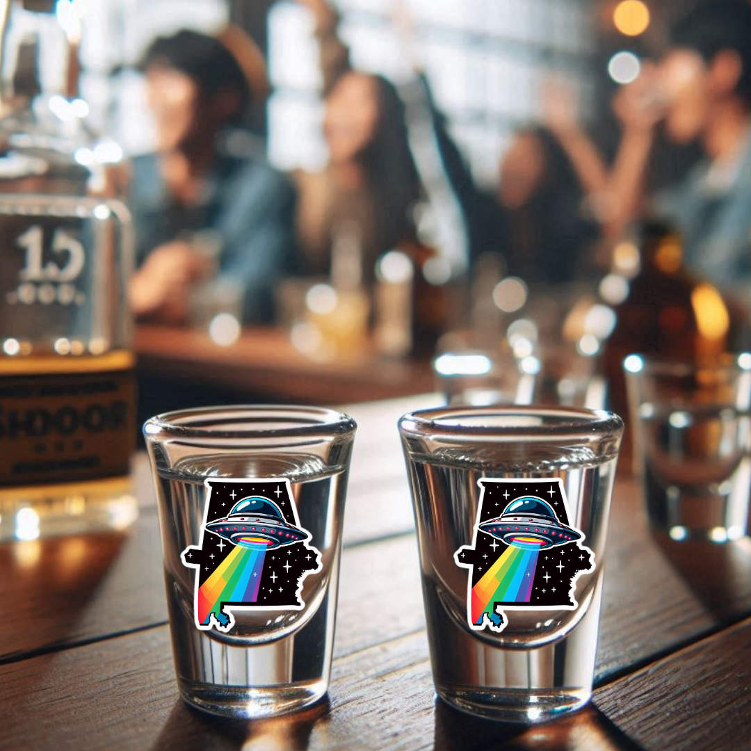 PRIDE Alabama Shot Glasses
