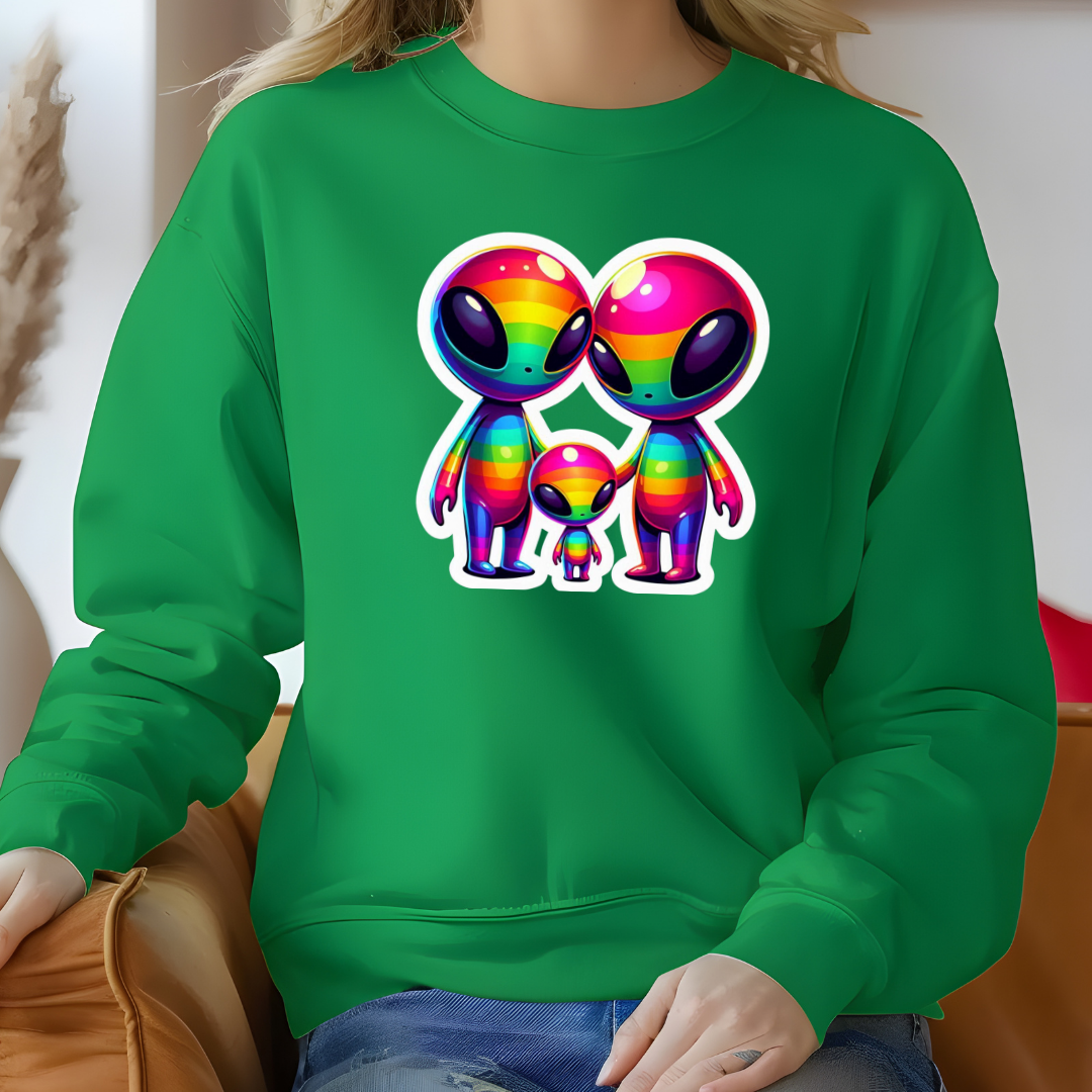 Rainbow Aliens Unisex Heavy Blend™ Sweatshirt