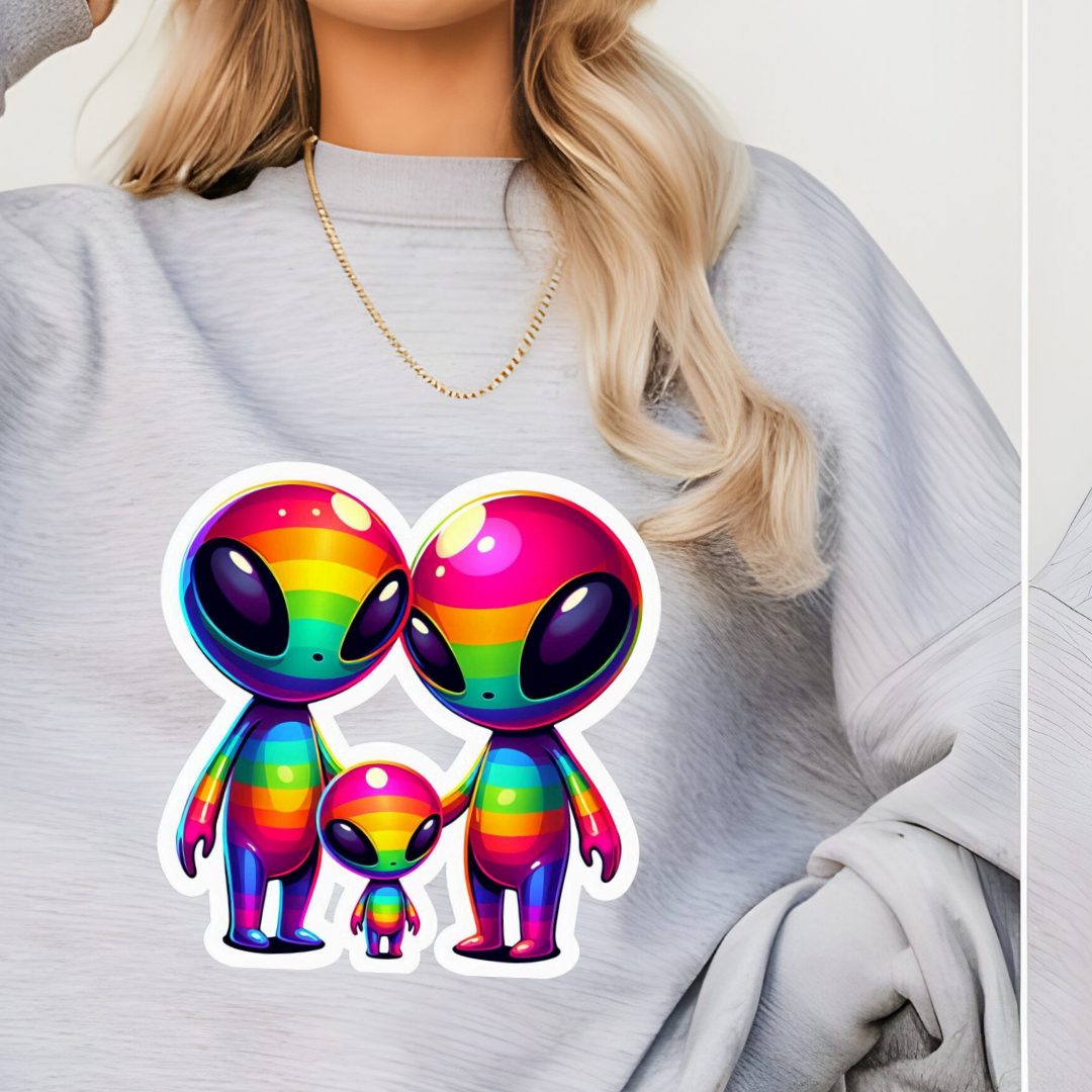 Rainbow Aliens Unisex Heavy Blend™ Sweatshirt